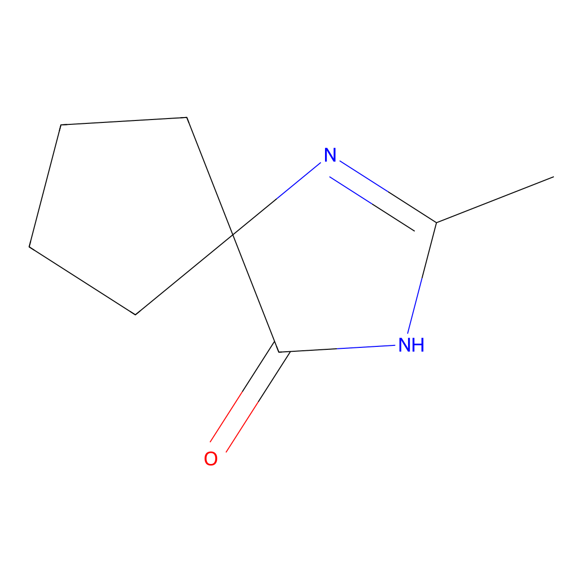 2-Methyl-1,3-diazaspiro[4.4]non-1-EN-4-one molecular structure, CAS 759442-73-4
