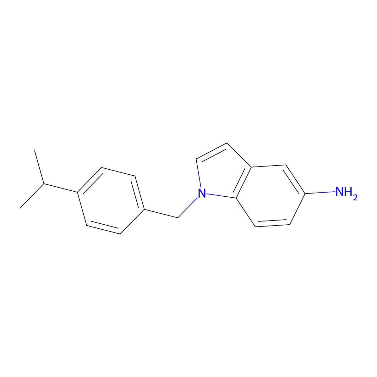 1-(4-Isopropylbenzyl)-1H-indol-5-amine molecular structure, CAS 759444-34-3
