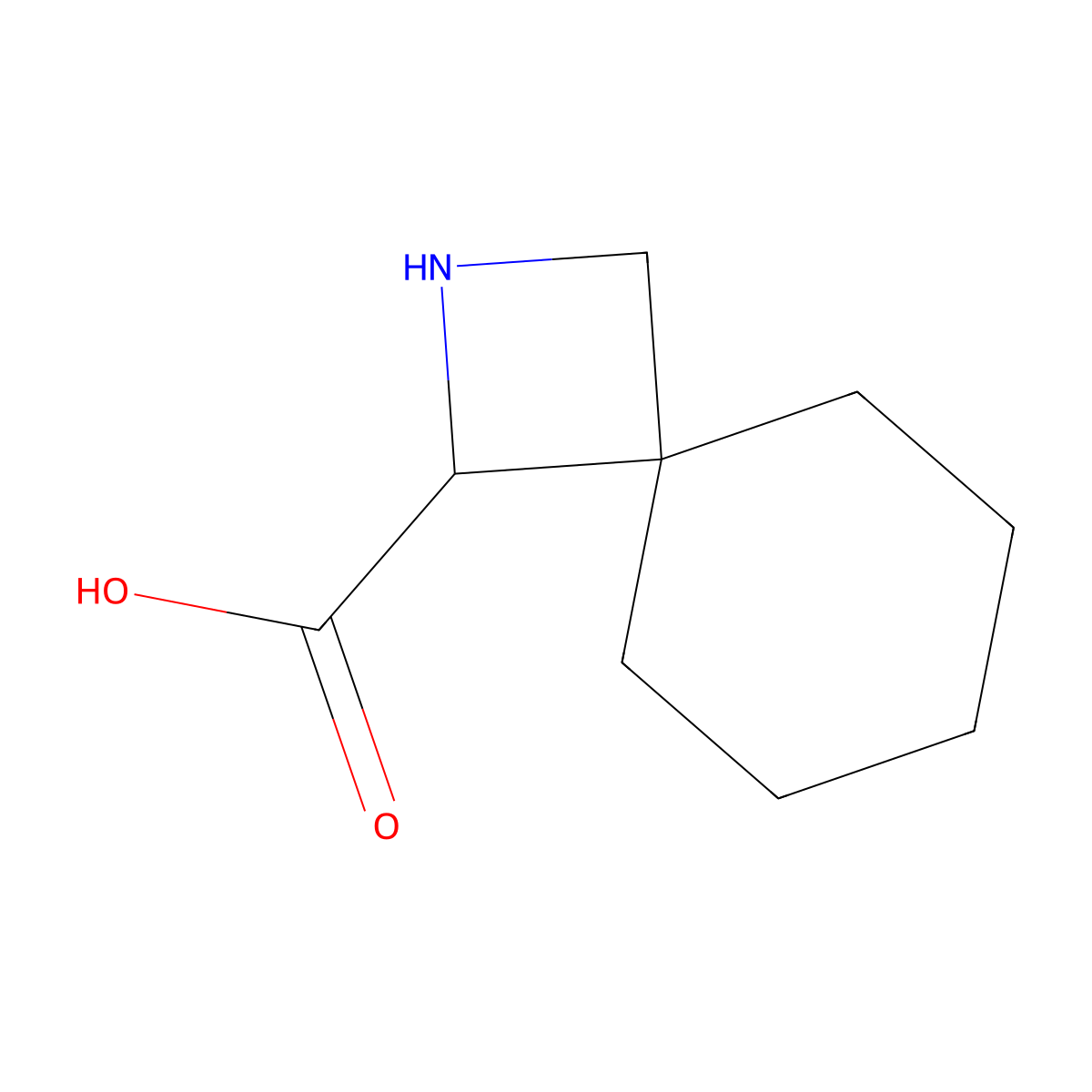 2-azaspiro[3.5]nonane-1-carboxylic Acid molecular structure, CAS 759444-46-7