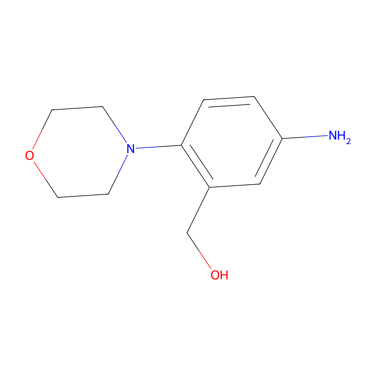 (5-Amino-2-morpholinophenyl)methanol molecular structure, CAS 759456-60-5