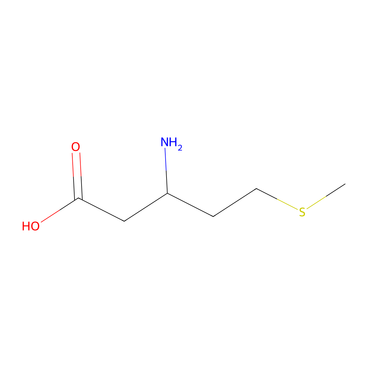 (3R)-3-Amino-5-(methylthio)pentanoic acid molecular structure, CAS 75946-25-7