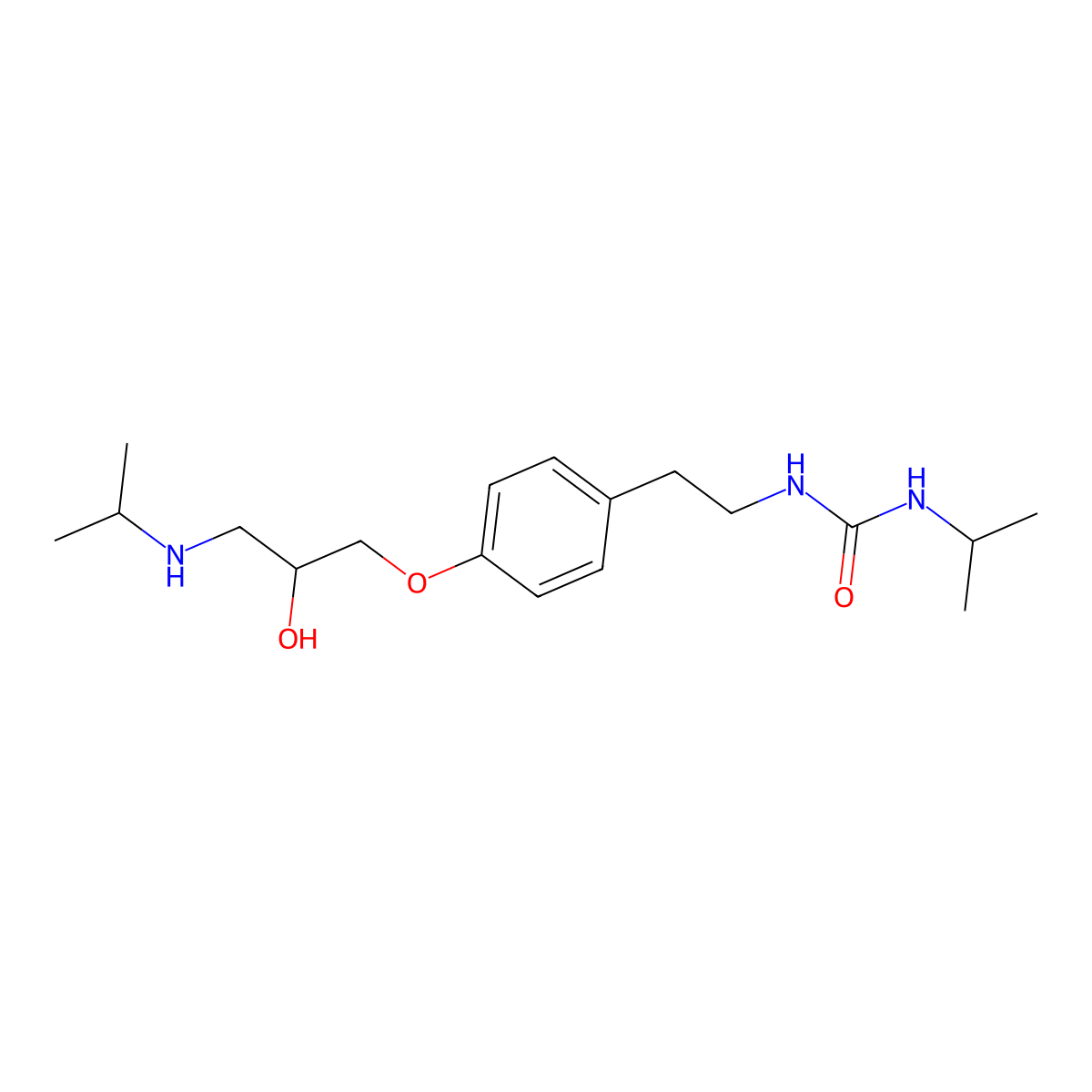 Pafenolol molecular structure, CAS 75949-61-0