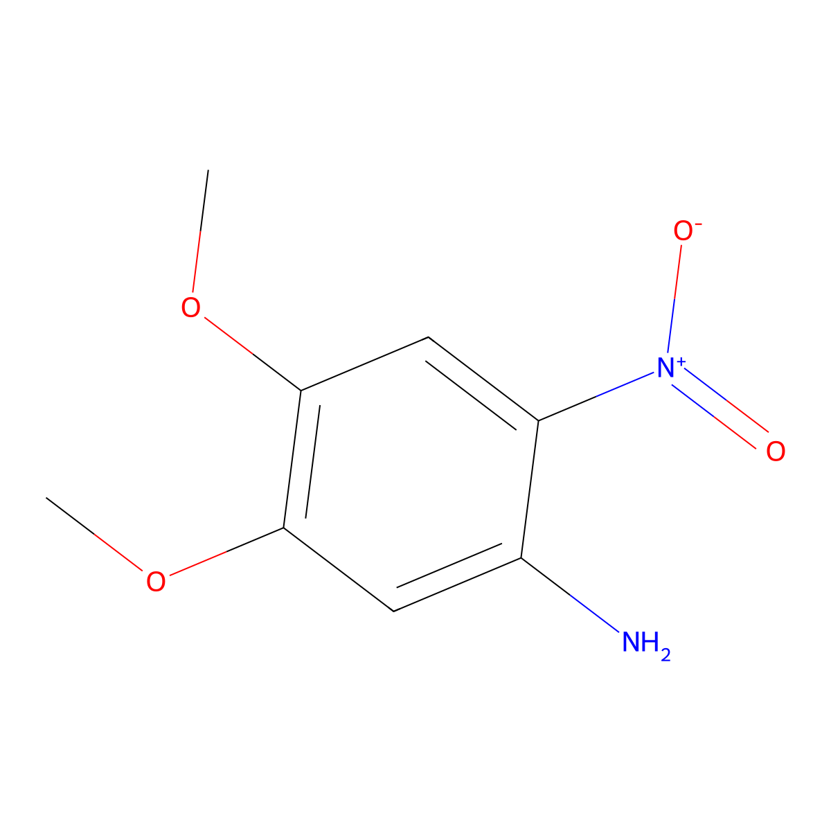 4,5-Dimethoxy-2-nitroaniline molecular structure, CAS 7595-31-5
