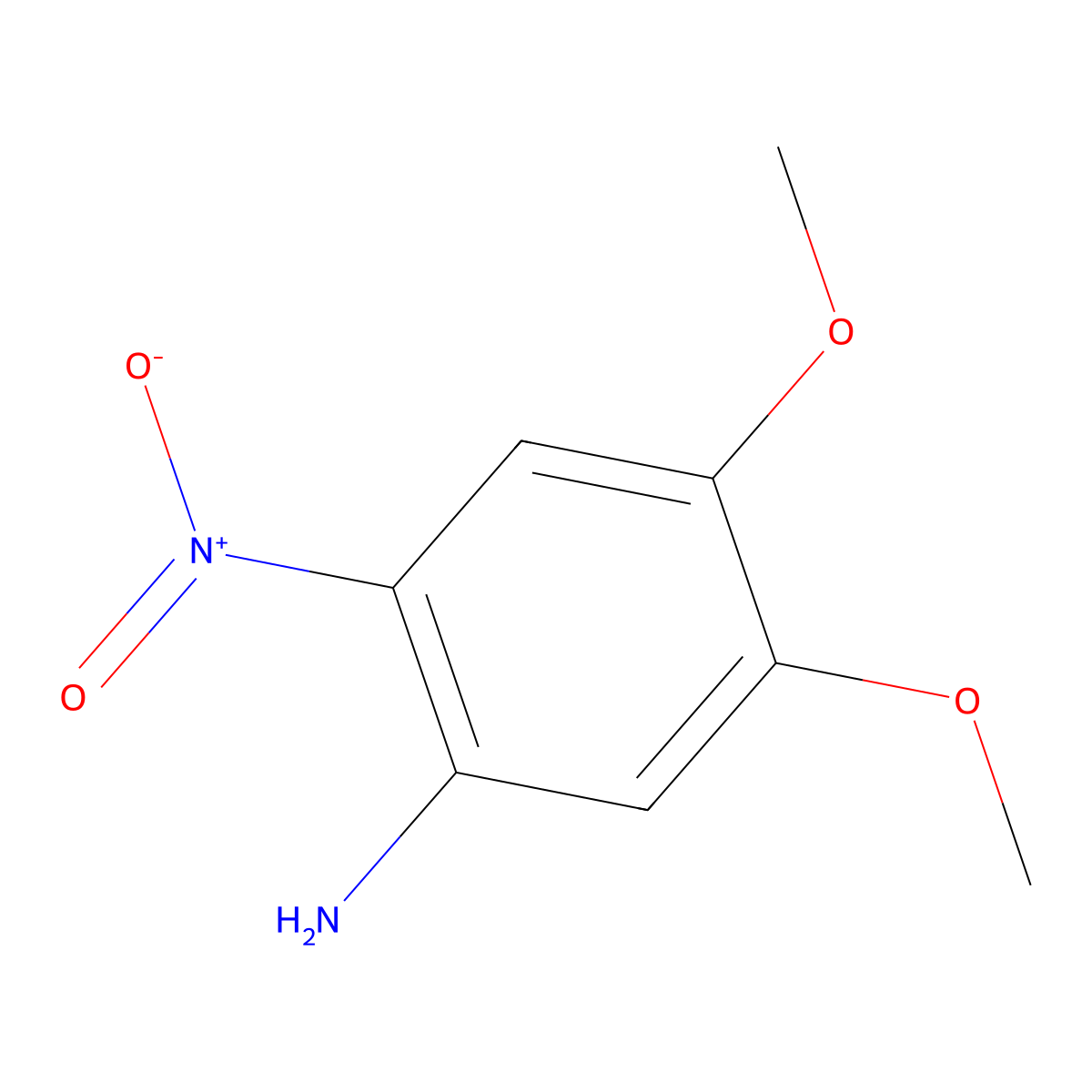 4,5-Dimethoxy-2-nitroaniline molecular structure, CAS 7595-31-5