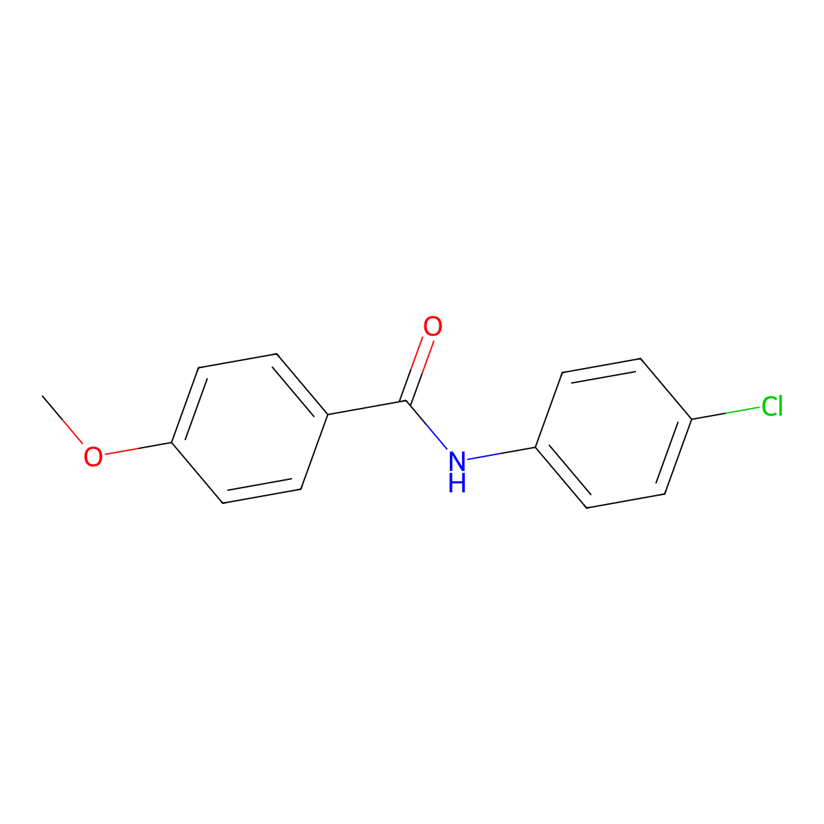 N-(4-Chlorophenyl)-4-methoxybenzamide molecular structure, CAS 7595-61-1