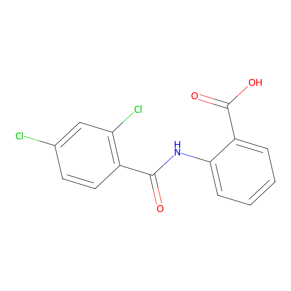 2-[(2,4-Dichlorobenzoyl)amino]benzoic acid molecular structure, CAS 7595-67-7