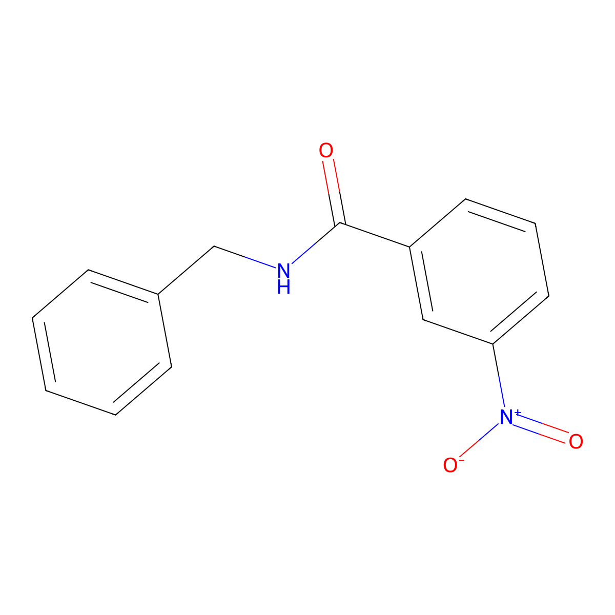 N-benzyl-3-nitrobenzamide molecular structure, CAS 7595-68-8