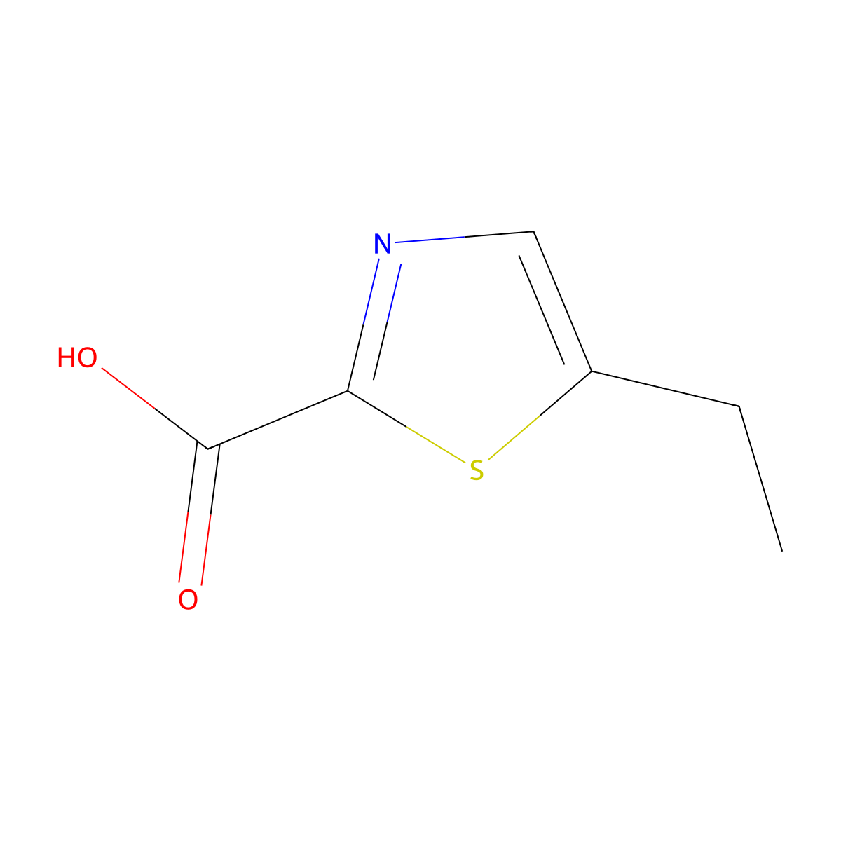 5-Ethyl-1,3-thiazole-2-carboxylic acid molecular structure, CAS 75954-20-0