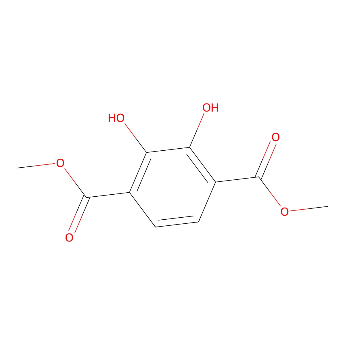 Dimethyl 2,3-dihydroxyterephthalate molecular structure, CAS 75956-62-6