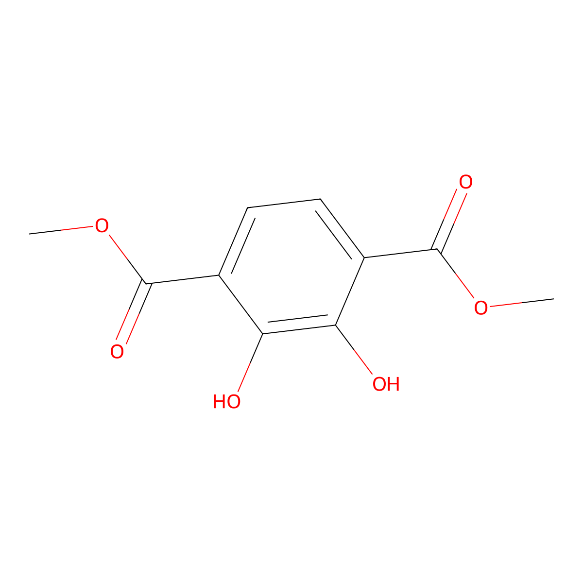 Dimethyl 2,3-dihydroxyterephthalate molecular structure, CAS 75956-62-6