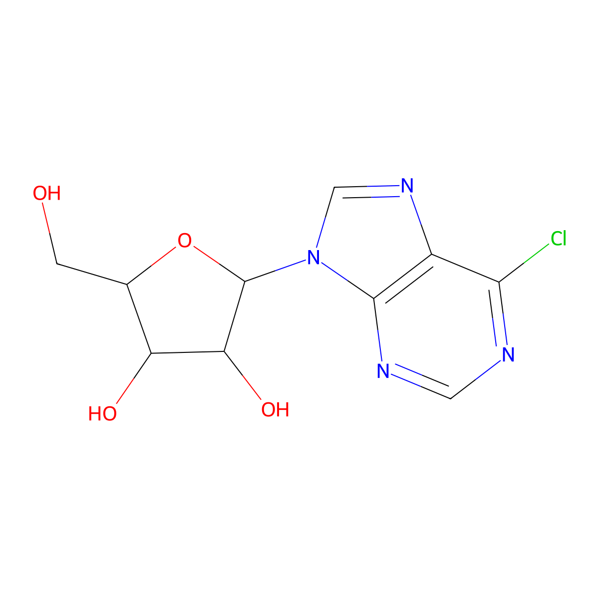 6-Chloropurine ribonucleoside molecular structure, CAS 7596-60-3