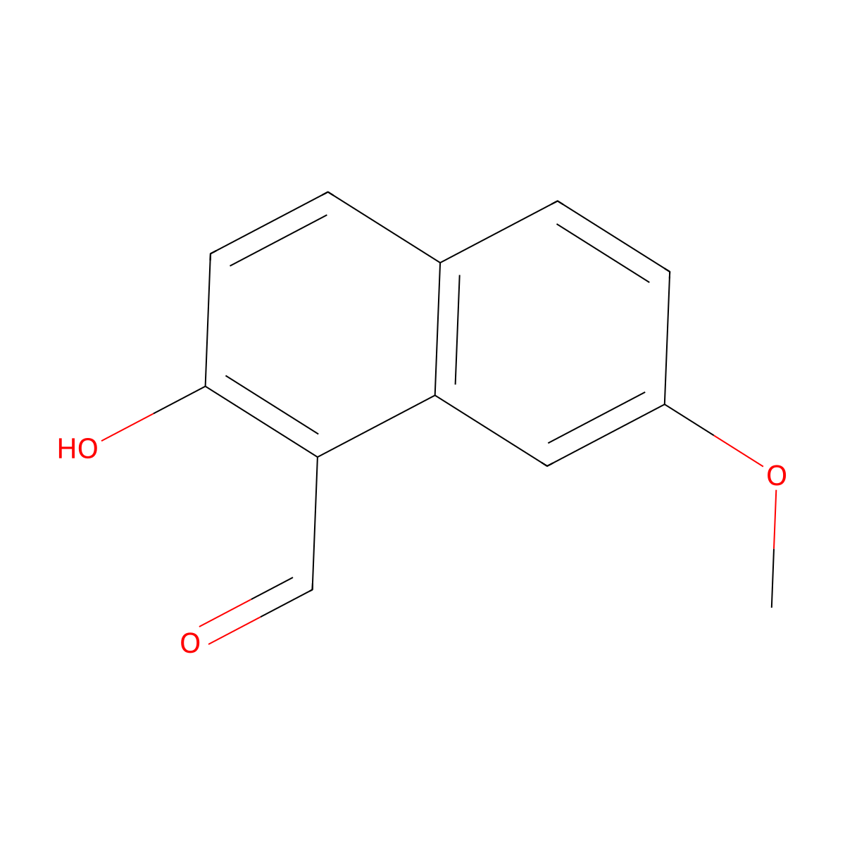 2-Hydroxy-7-methoxy-1-naphthaldehyde molecular structure, CAS 75965-66-1
