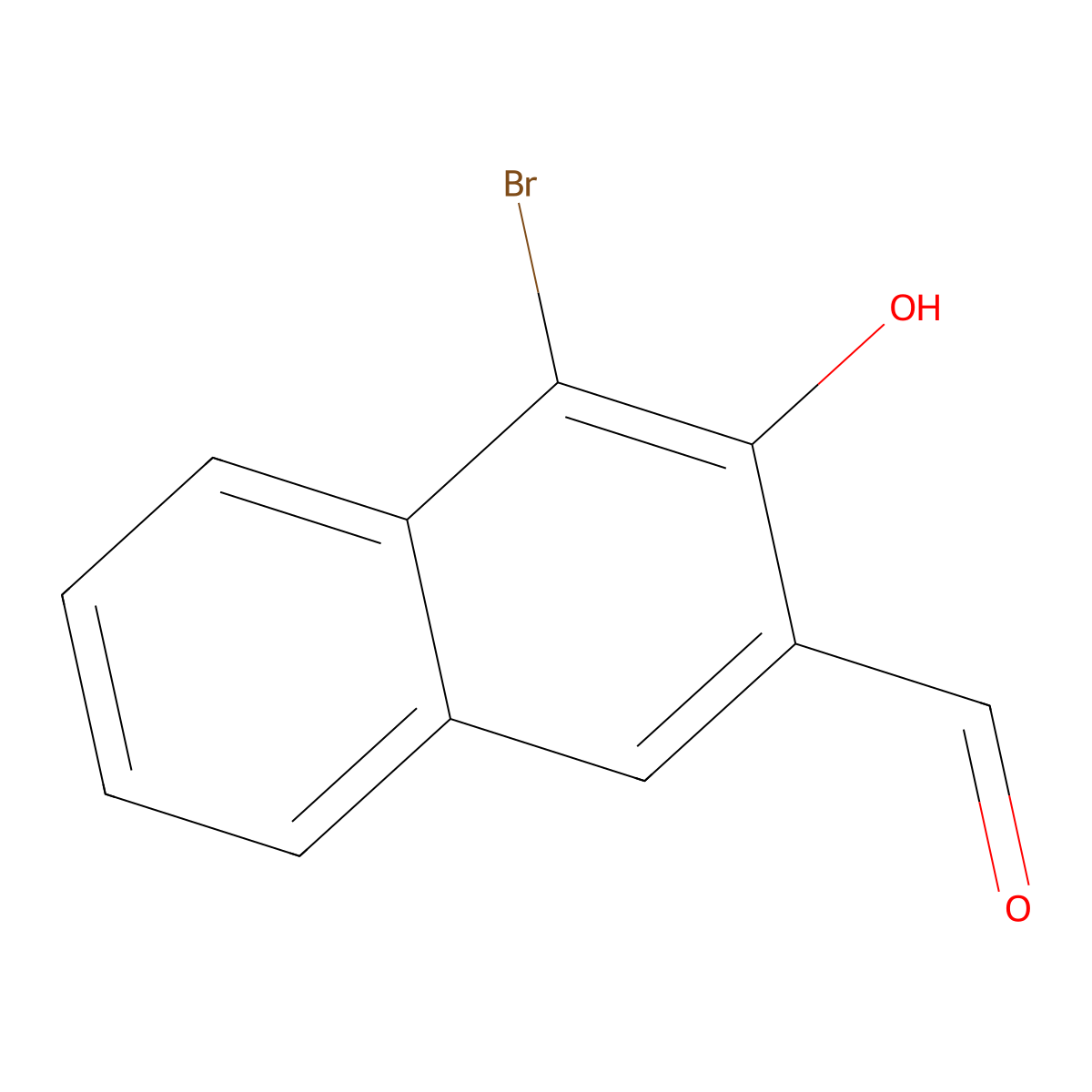 4-Bromo-3-hydroxynaphthalene-2-carbaldehyde molecular structure, CAS 75965-69-4
