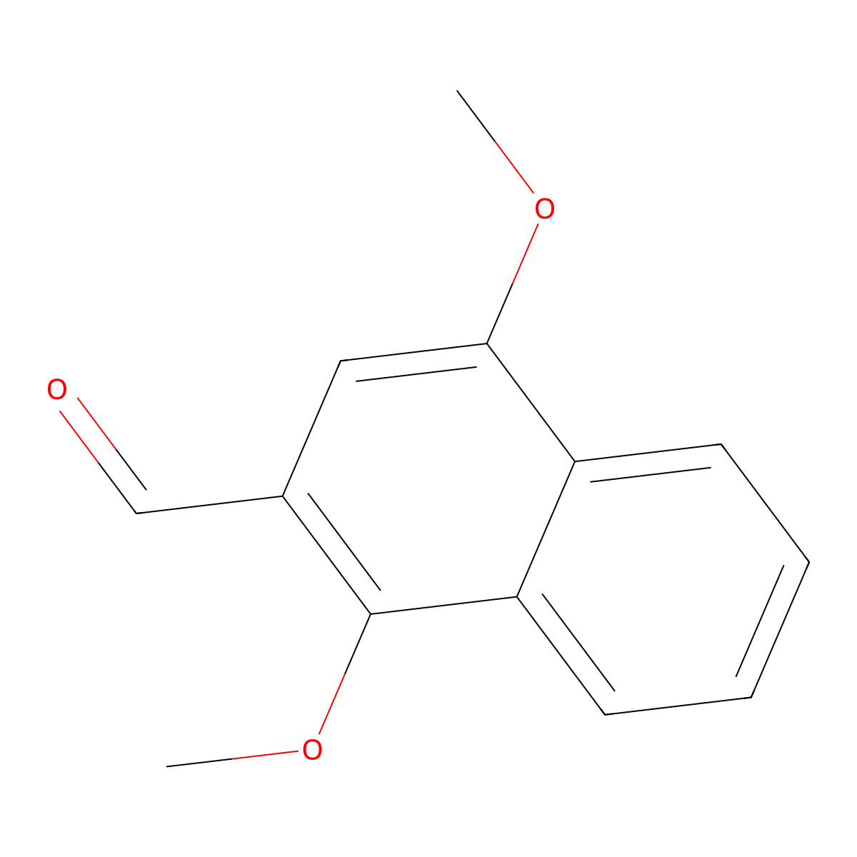 1,4-Dimethoxy-2-naphthaldehyde molecular structure, CAS 75965-83-2