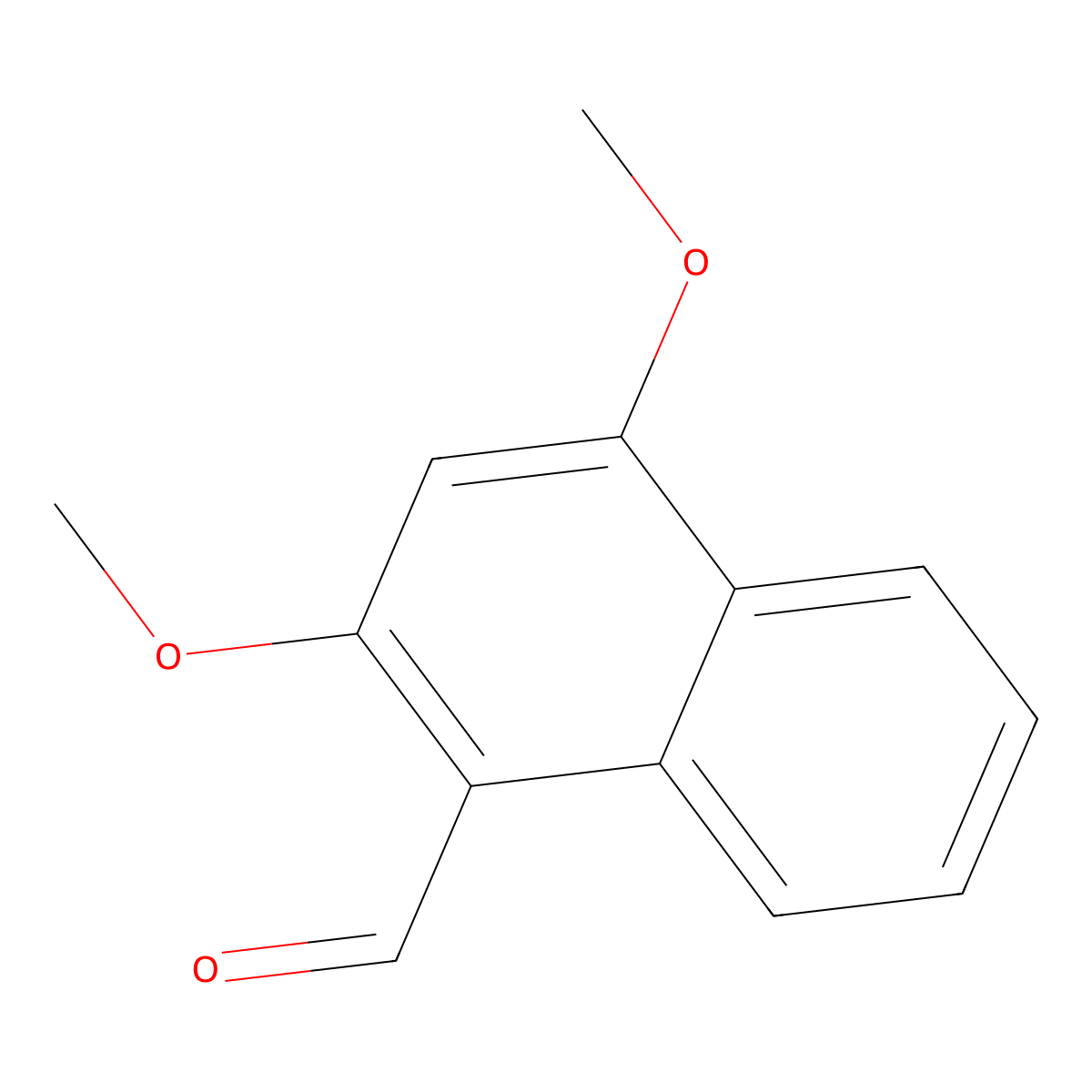 2,4-Dimethoxynaphthalene-1-carbaldehyde molecular structure, CAS 75965-84-3