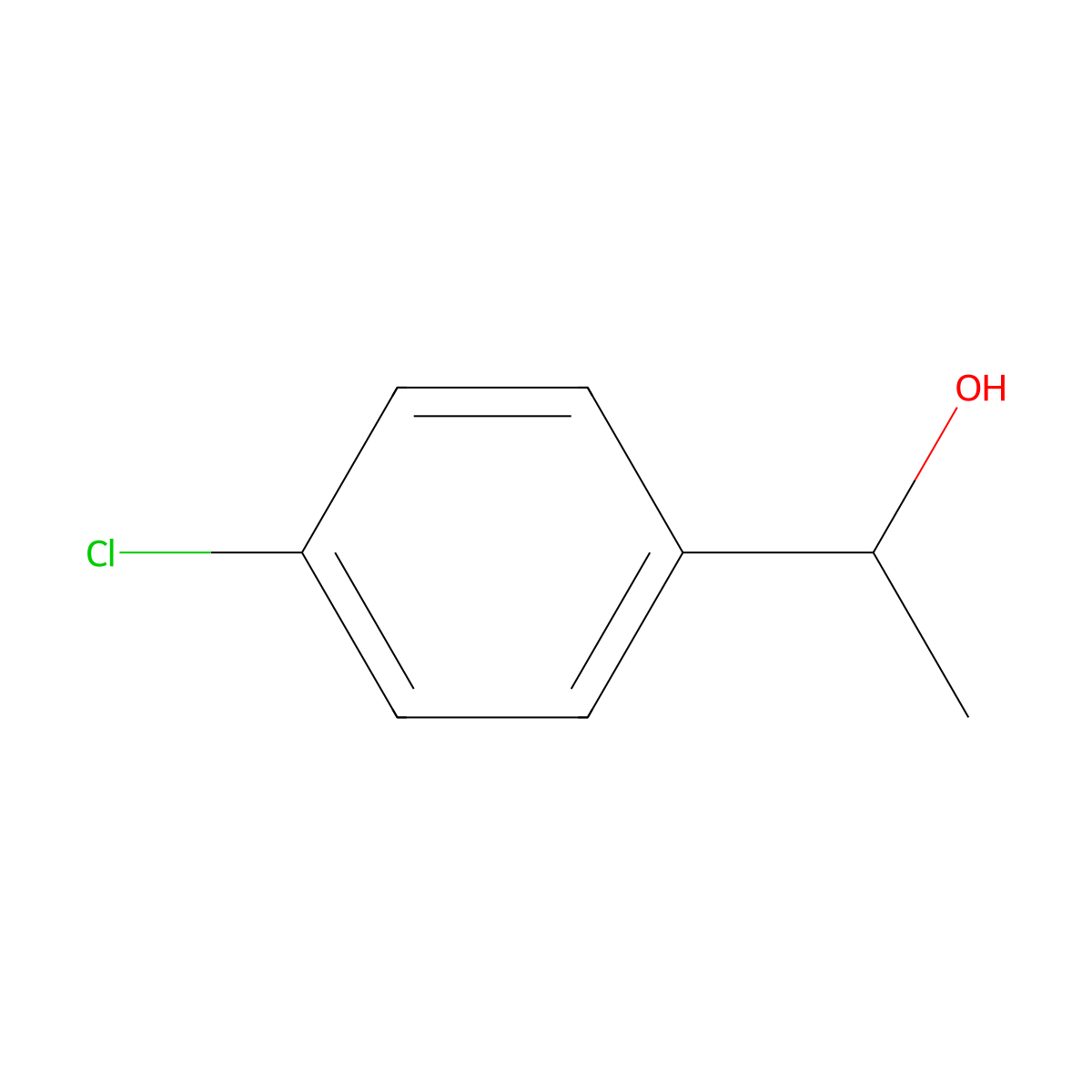(1R)-1-(4-chlorophenyl)ethan-1-ol molecular structure, CAS 75968-40-0