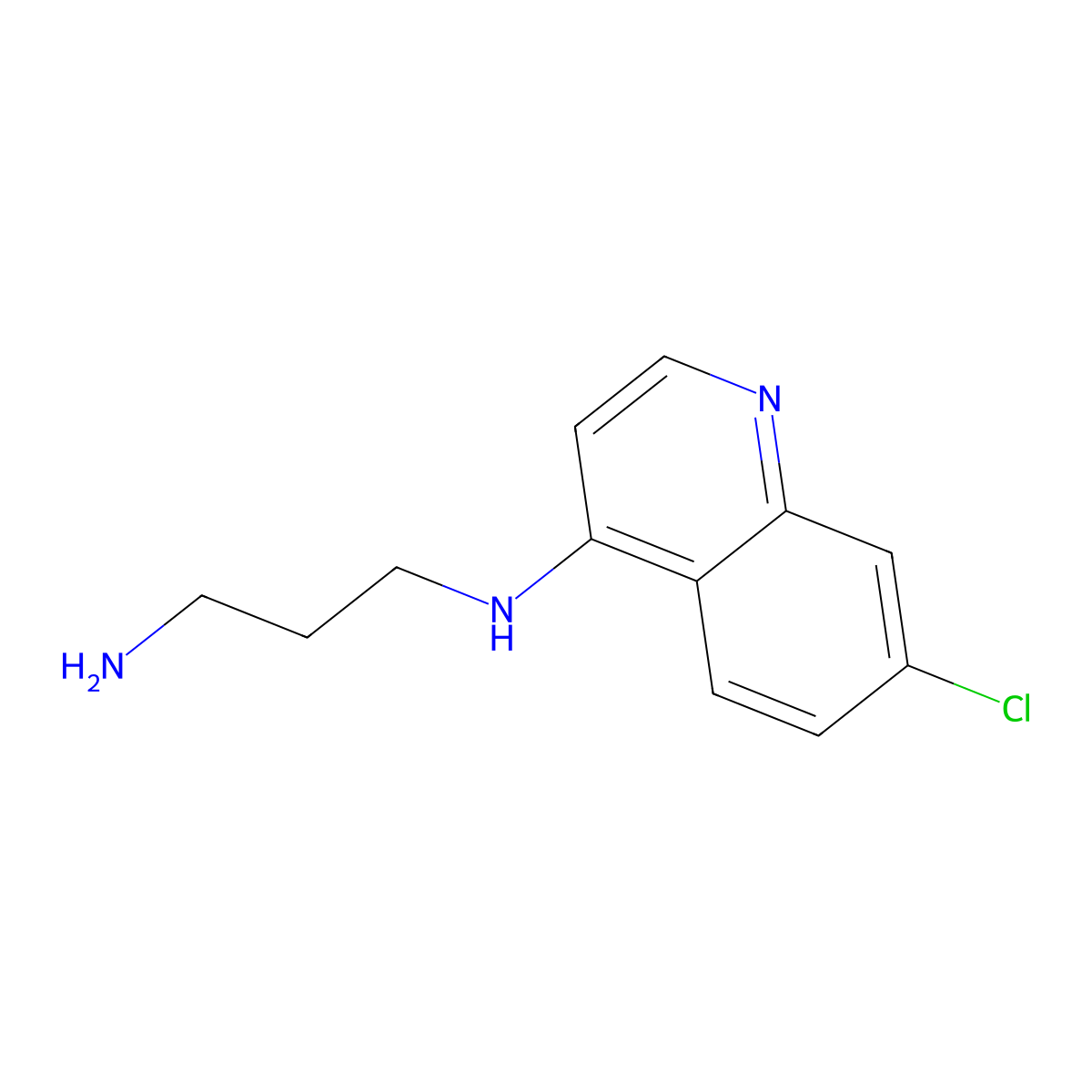 N-(7-Chloroquinolin-4-yl)propane-1,3-diamine molecular structure, CAS 7597-14-0