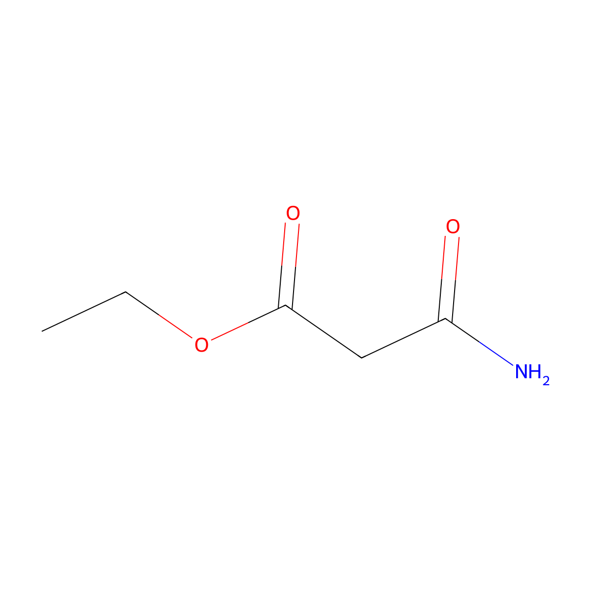 Ethyl 2-carbamoylacetate molecular structure, CAS 7597-56-0