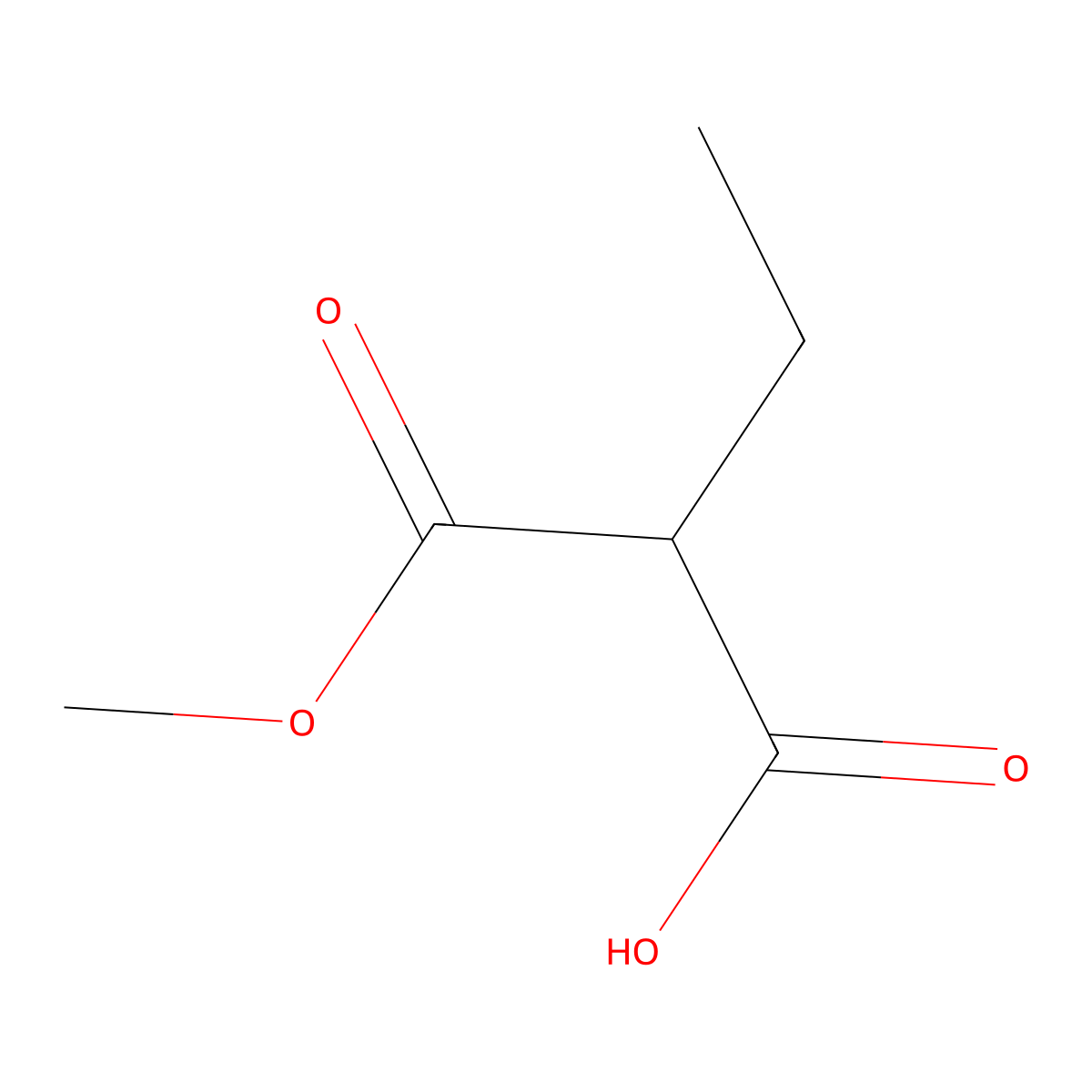 2-(Methoxycarbonyl)butanoic acid molecular structure, CAS 75970-22-8