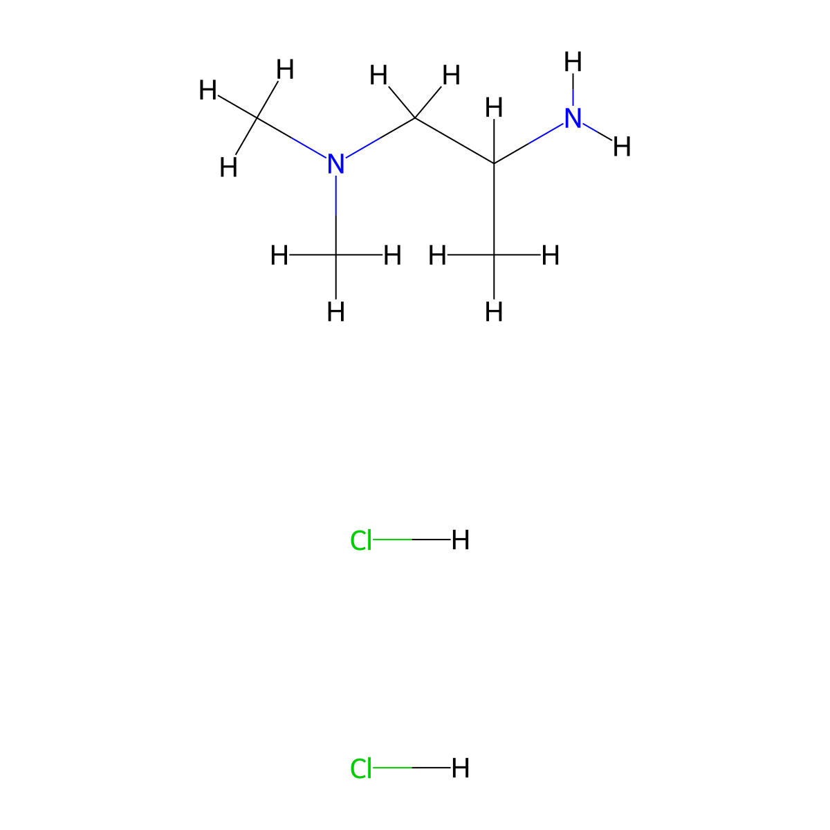 N1,N1-Dimethylpropane-1,2-diamine dihydrochloride molecular structure, CAS 75975-34-7