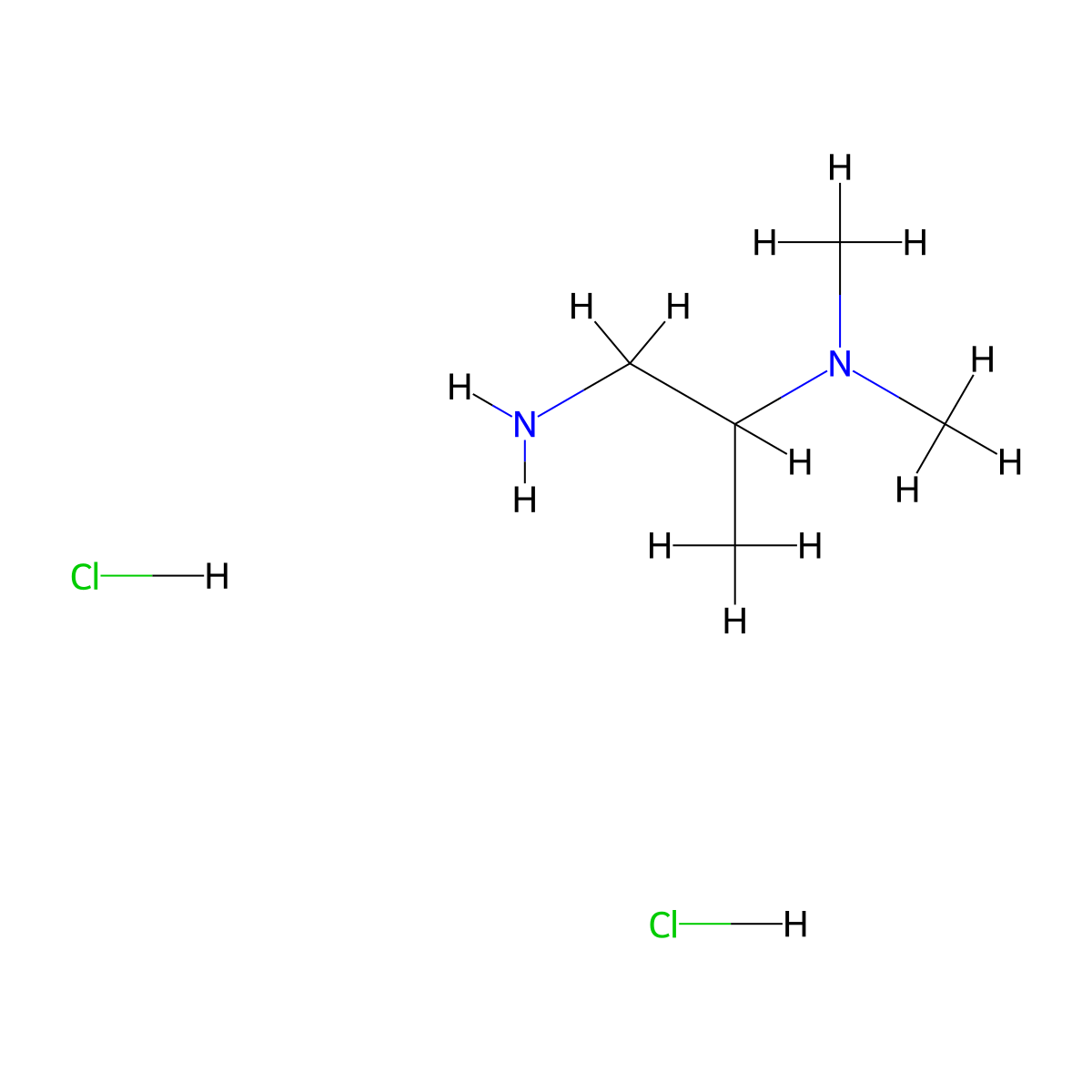 N2,N2-Dimethylpropane-1,2-diamine dihydrochloride molecular structure, CAS 75975-35-8