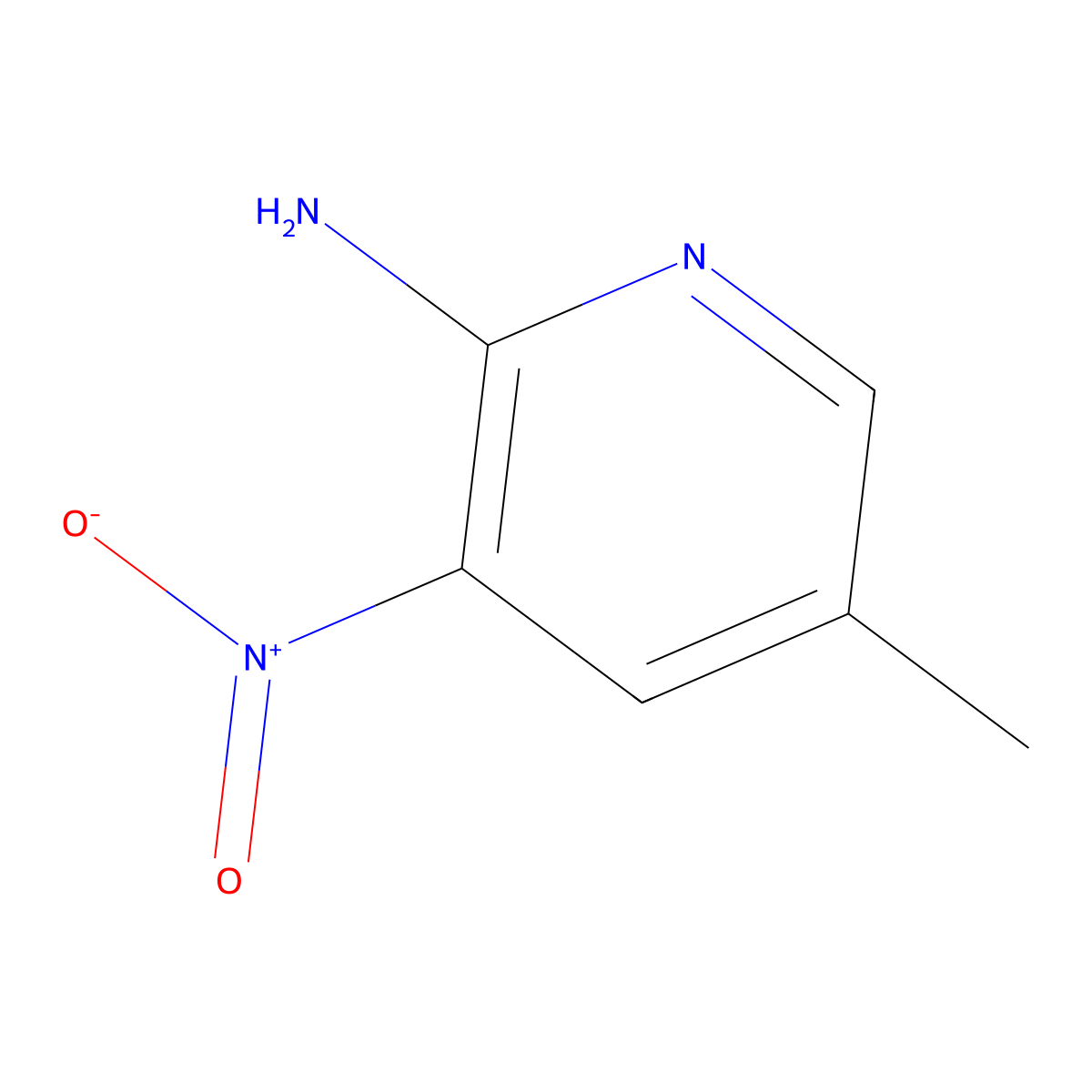 5-Methyl-3-nitropyridin-2-amine molecular structure, CAS 7598-26-7