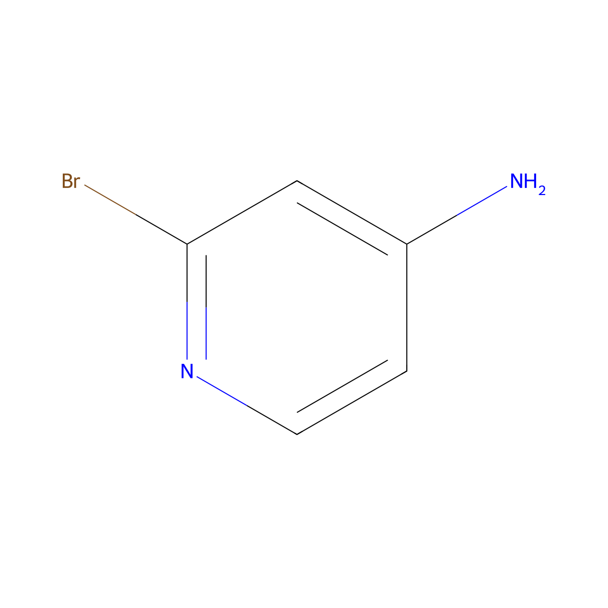 4-Amino-2-bromopyridine molecular structure, CAS 7598-35-8