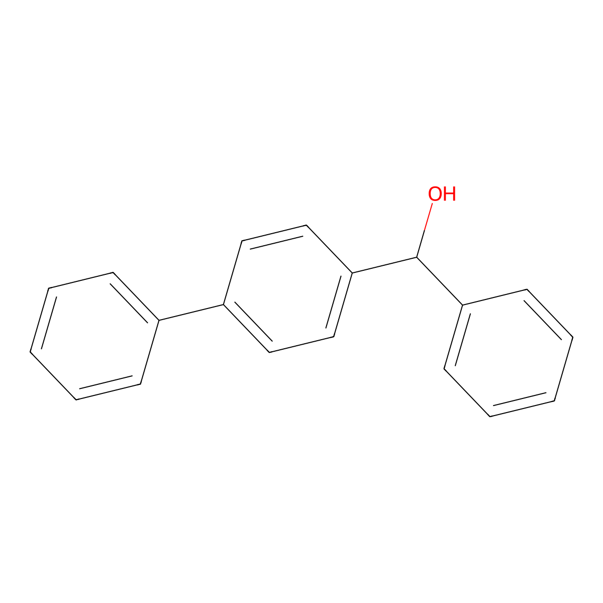 alpha-Phenyl[1,1'-biphenyl]-4-methanol molecular structure, CAS 7598-80-3