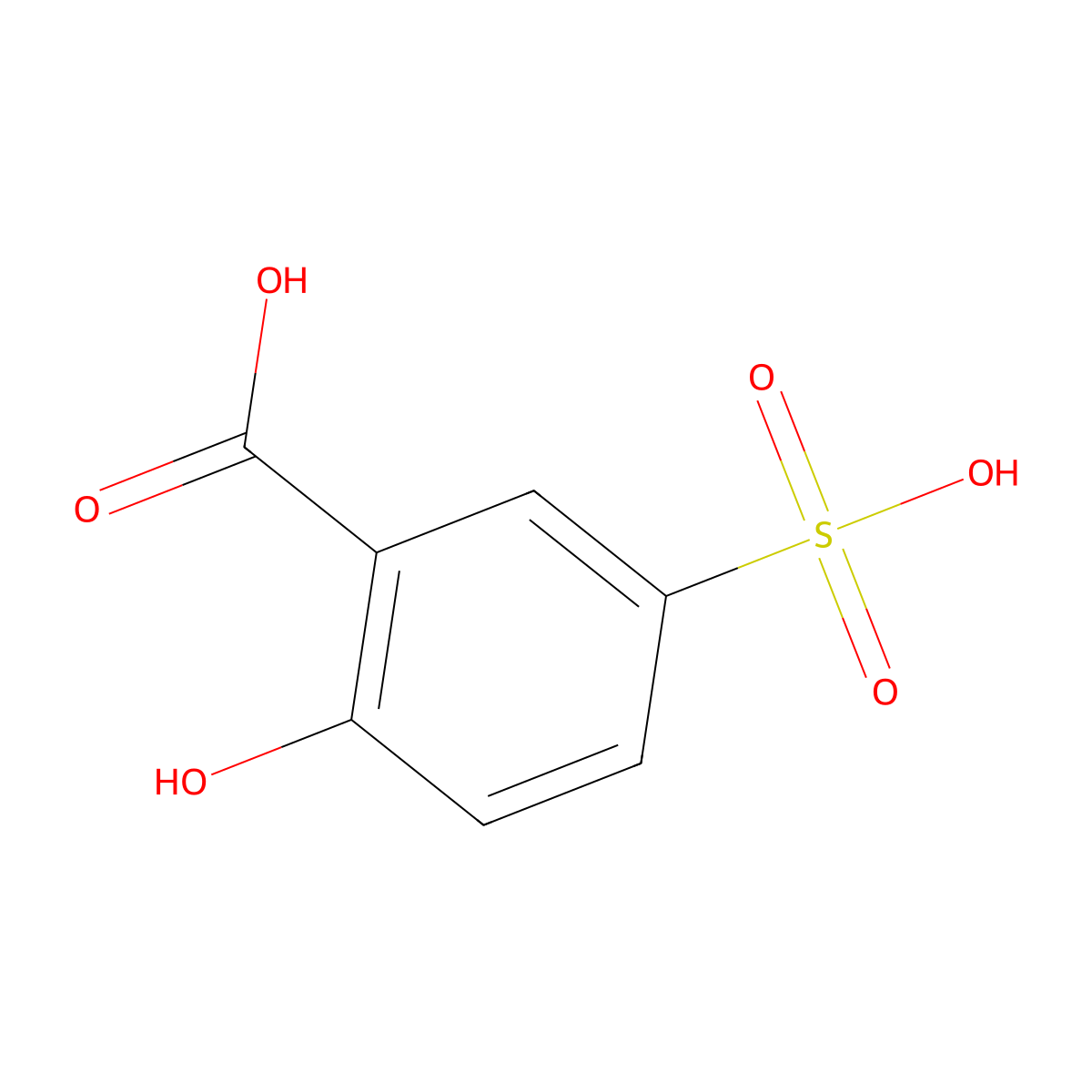 Sulfosalicylic Acid molecular structure, CAS 75981-55-4
