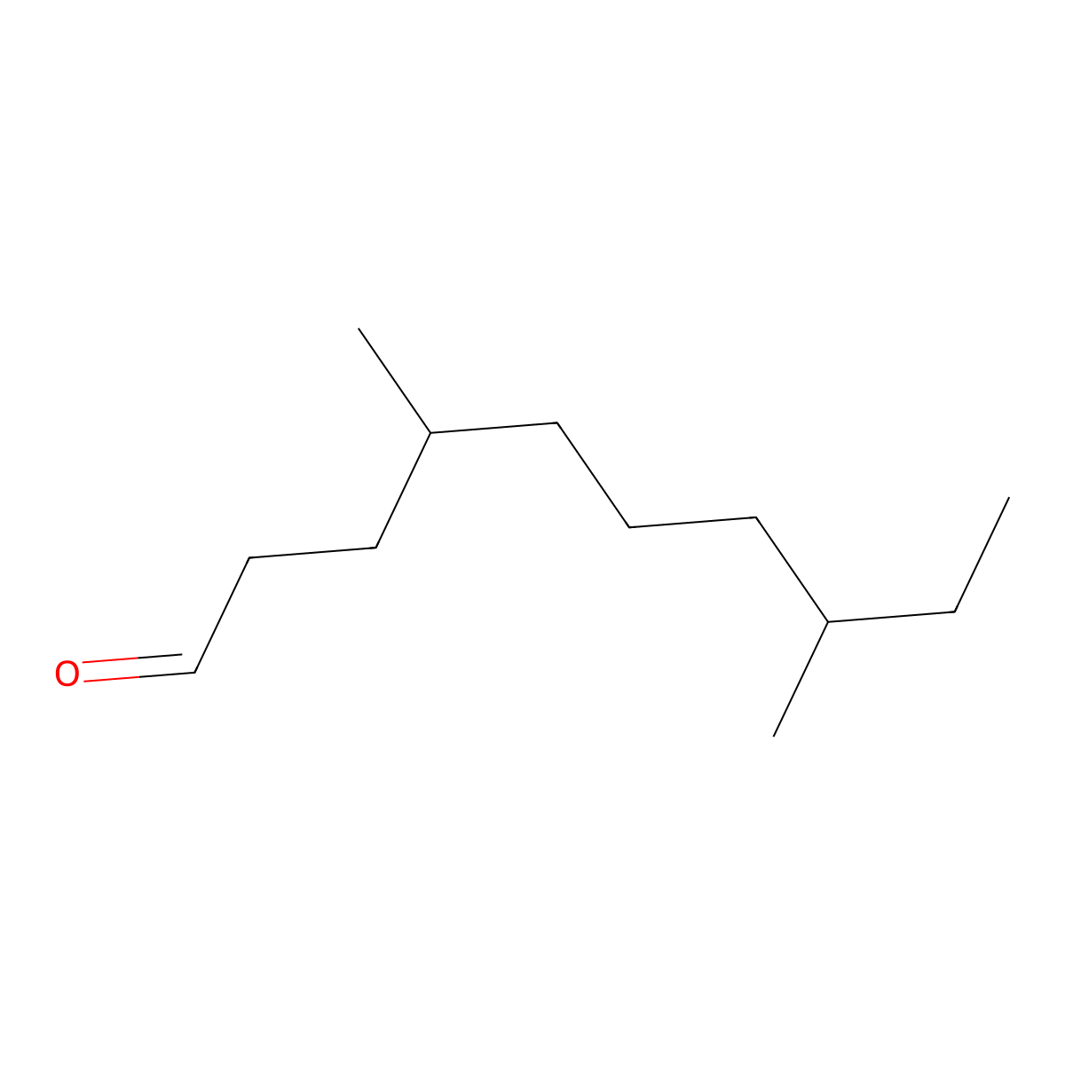 4,8-Dimethyldecanal molecular structure, CAS 75983-36-7