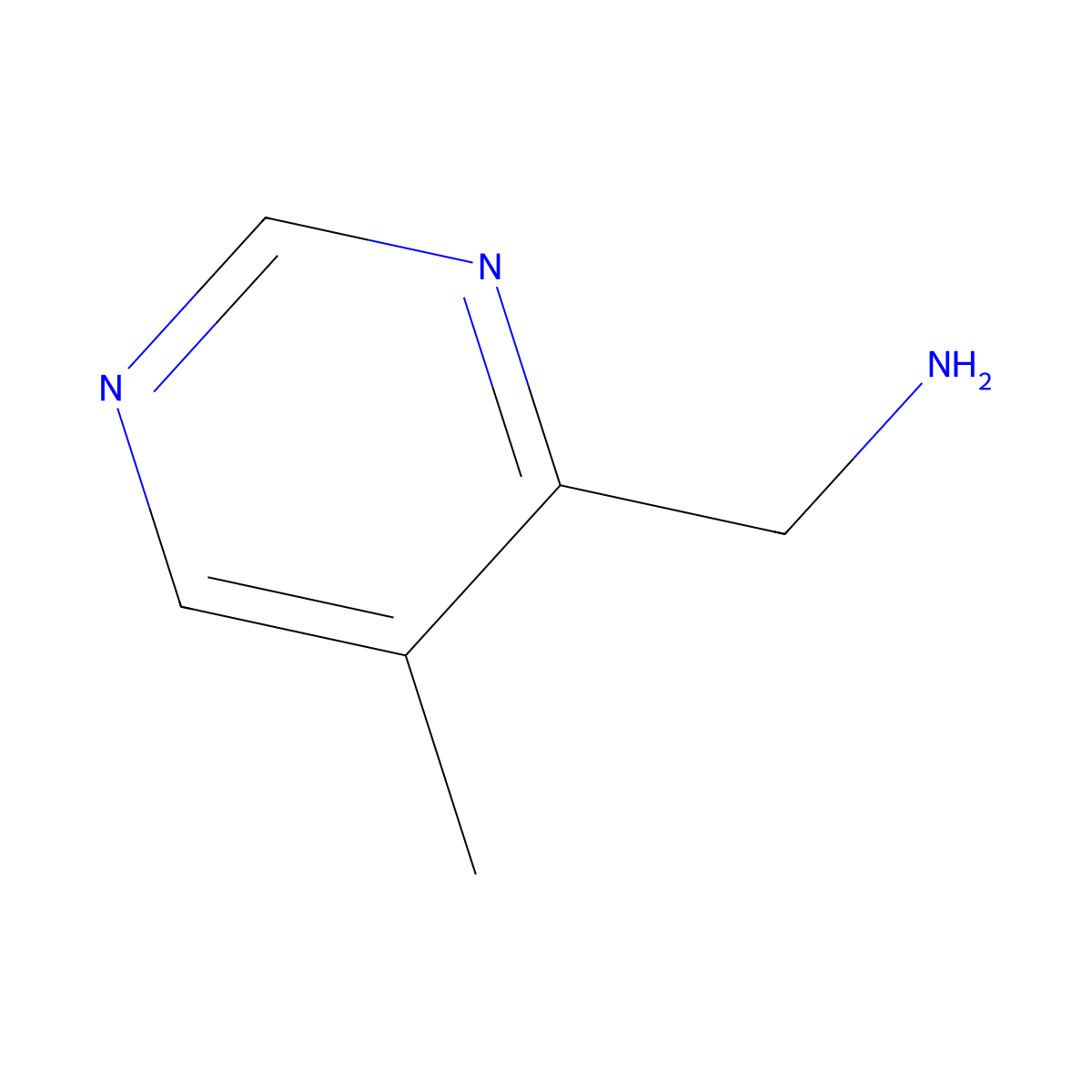 (5-Methylpyrimidin-4-yl)methanamine molecular structure, CAS 75985-23-8