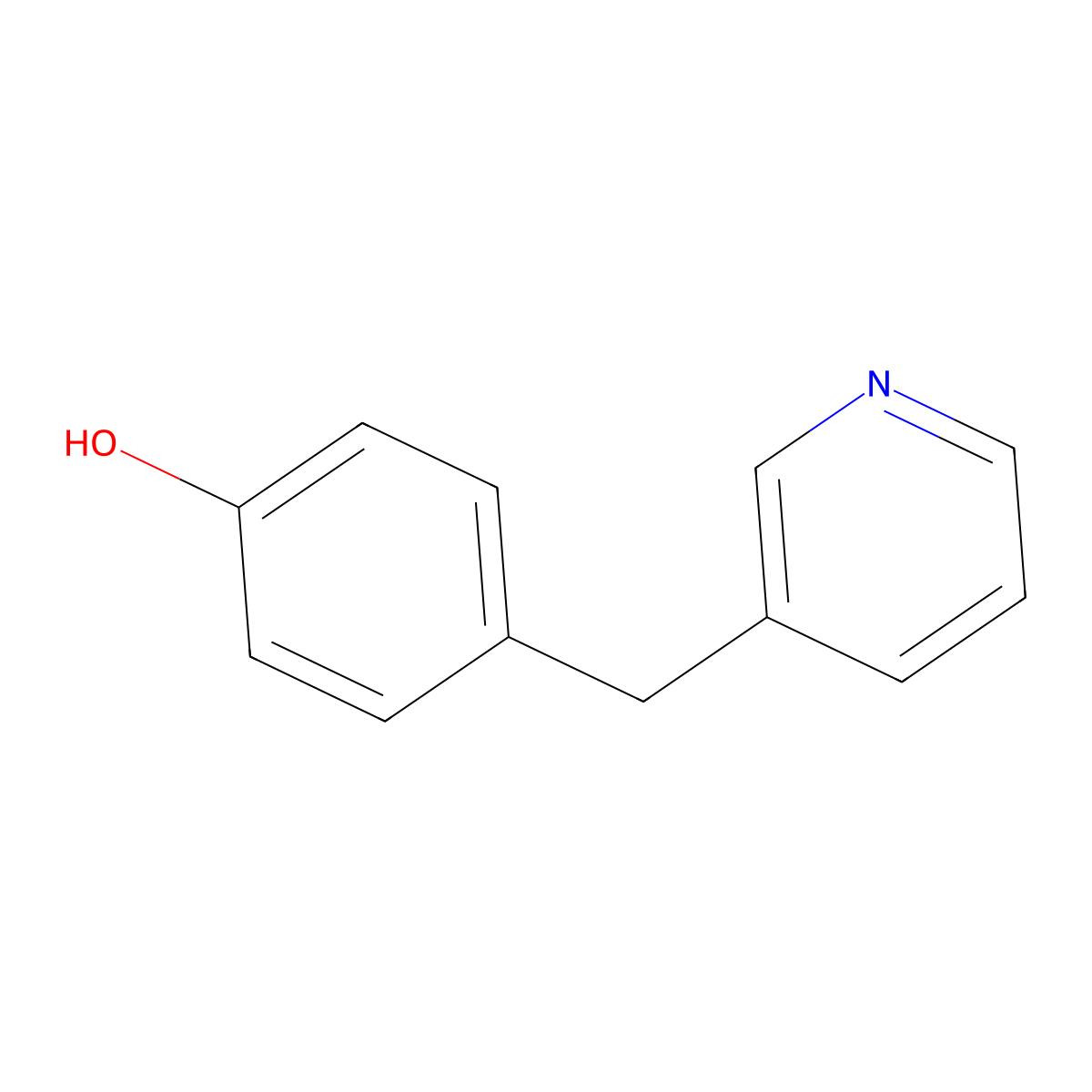 4-(Pyridin-3-ylmethyl)phenol molecular structure, CAS 75987-20-1
