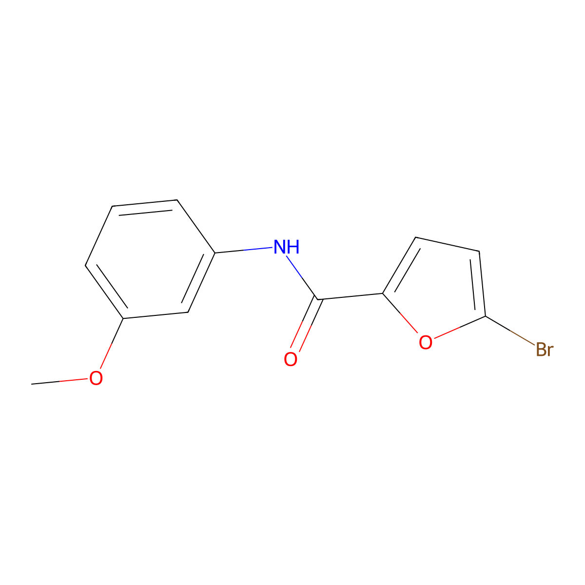 5-bromo-N-(3-methoxyphenyl)furan-2-carboxamide molecular structure, CAS 75991-00-3