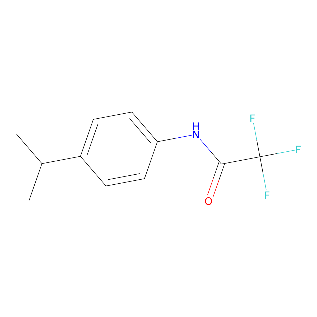 2,2,2-trifluoro-N-(4-isopropylphenyl)acetamide molecular structure, CAS 75999-61-0