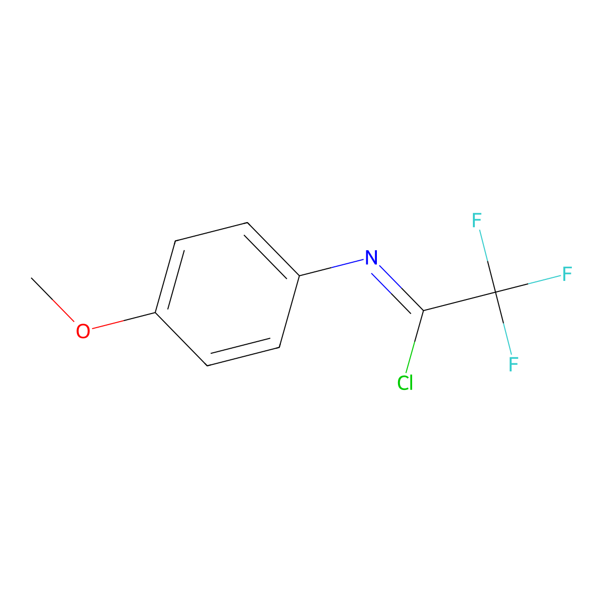 2,2,2-Trifluoro-N-(4-methoxyphenyl)acetimidoyl Chloride molecular structure, CAS 75999-66-5
