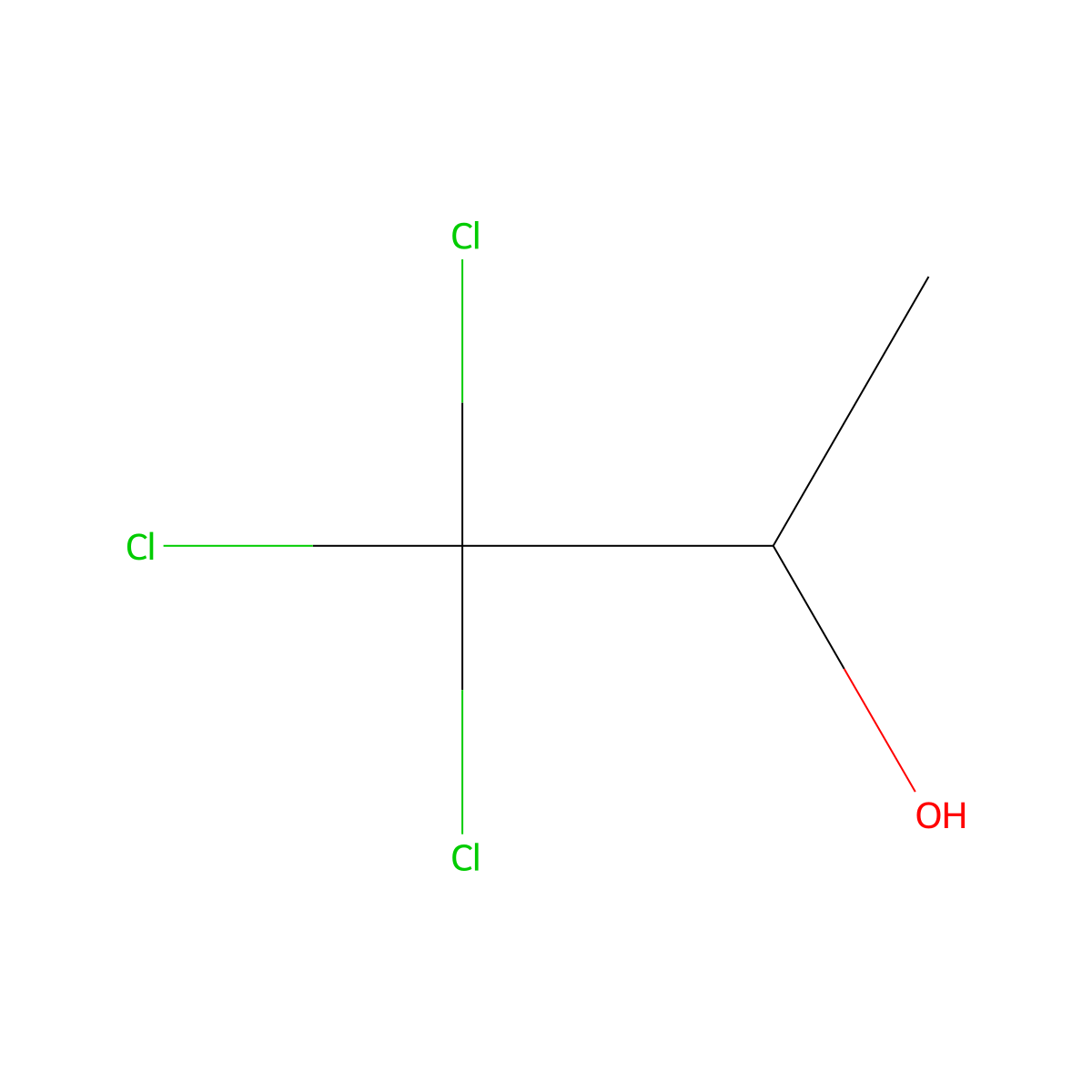1,1,1-Trichloro-2-propanol molecular structure, CAS 76-00-6