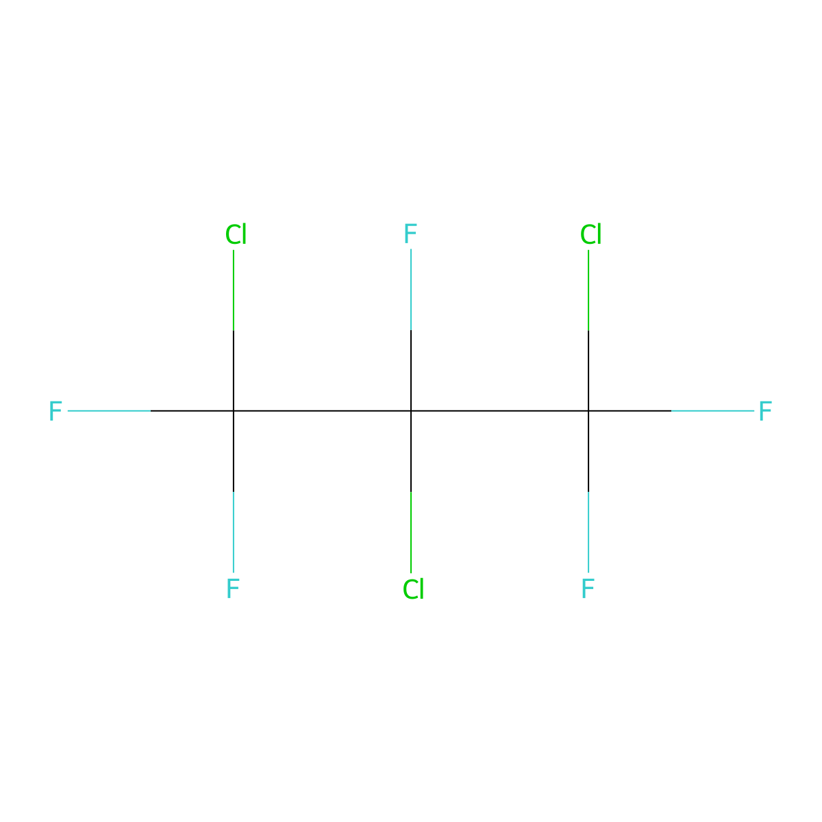 Propane, 1,2,3-trichloro-1,1,2,3,3-pentafluoro- molecular structure, CAS 76-17-5