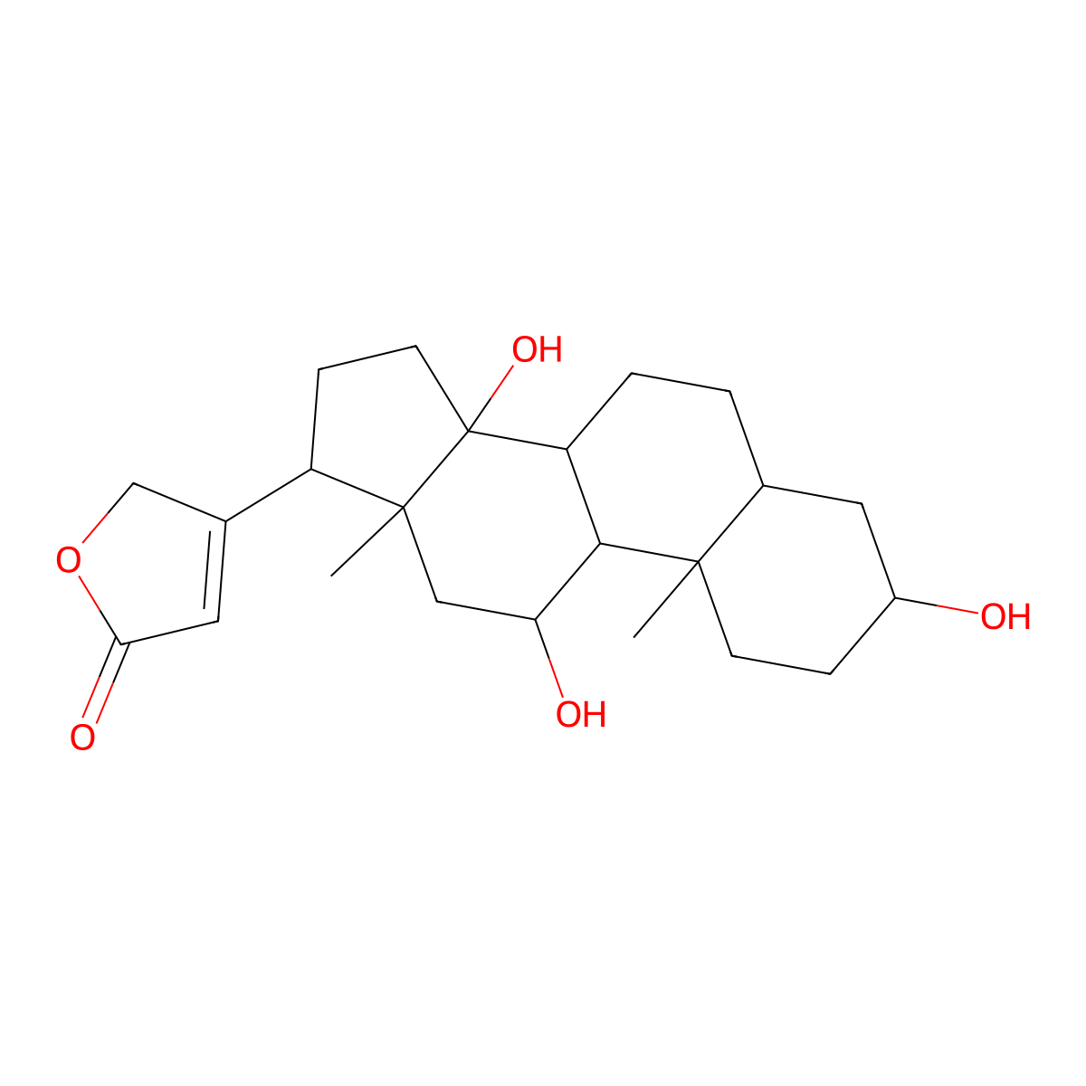 Sarmentogenin molecular structure, CAS 76-28-8