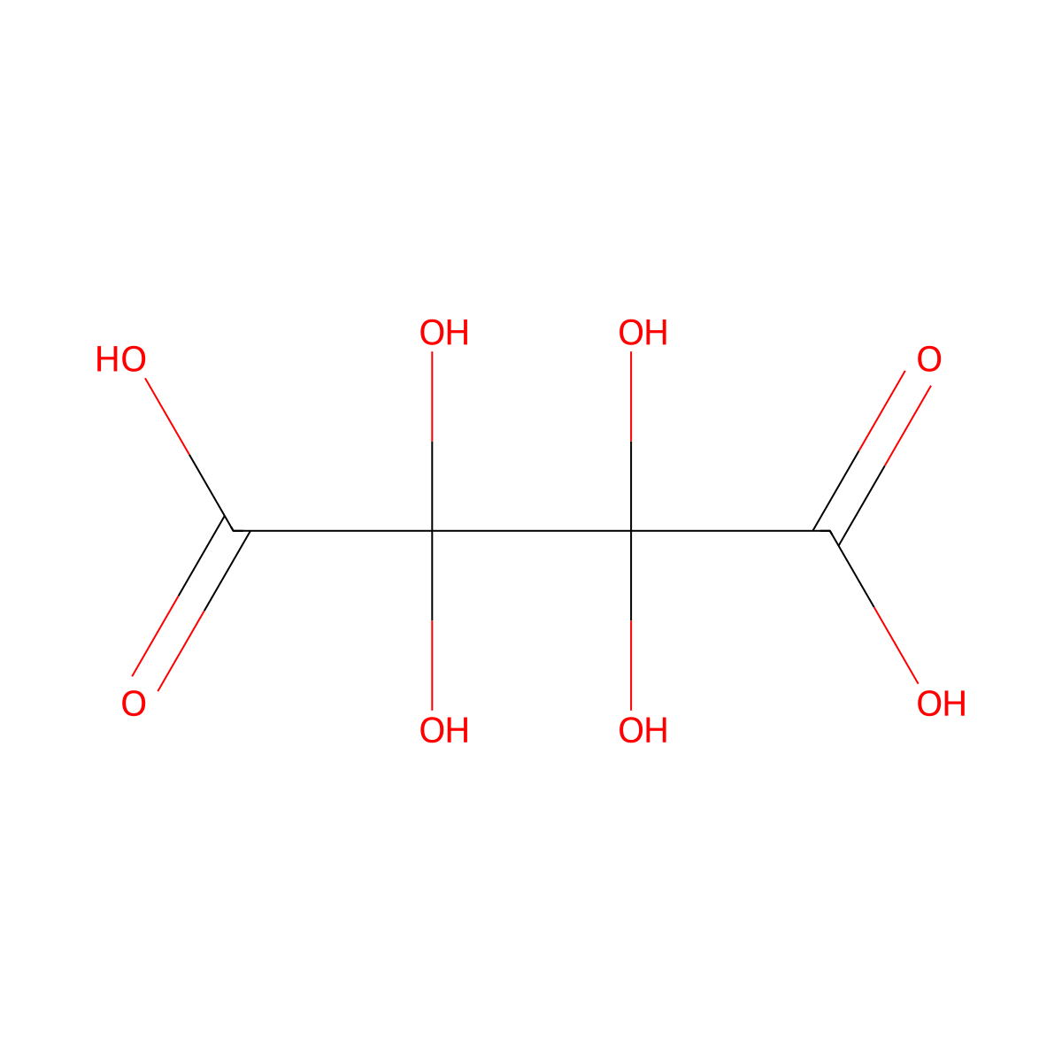 Dihydroxytartaric acid molecular structure, CAS 76-30-2