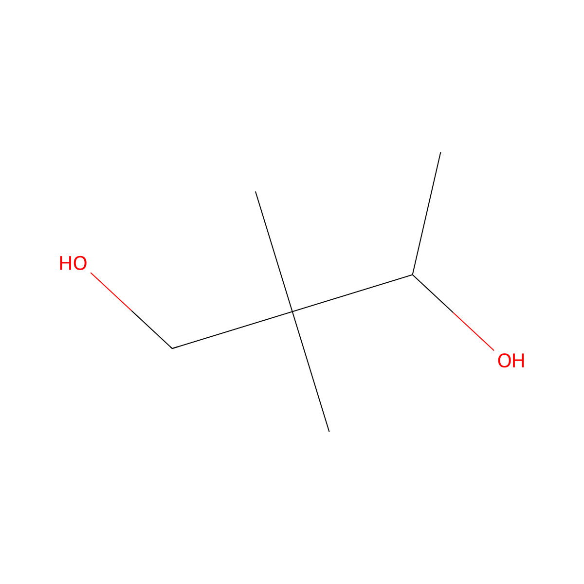 2,2-Dimethyl-1,3-butanediol molecular structure, CAS 76-35-7