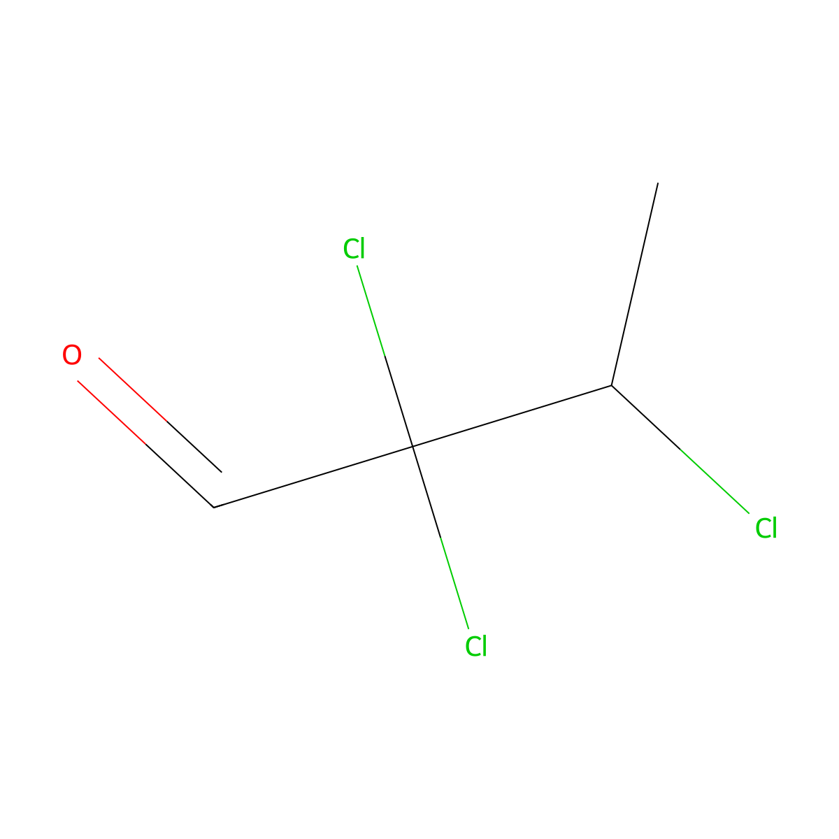 2,2,3-Trichlorobutanal molecular structure, CAS 76-36-8