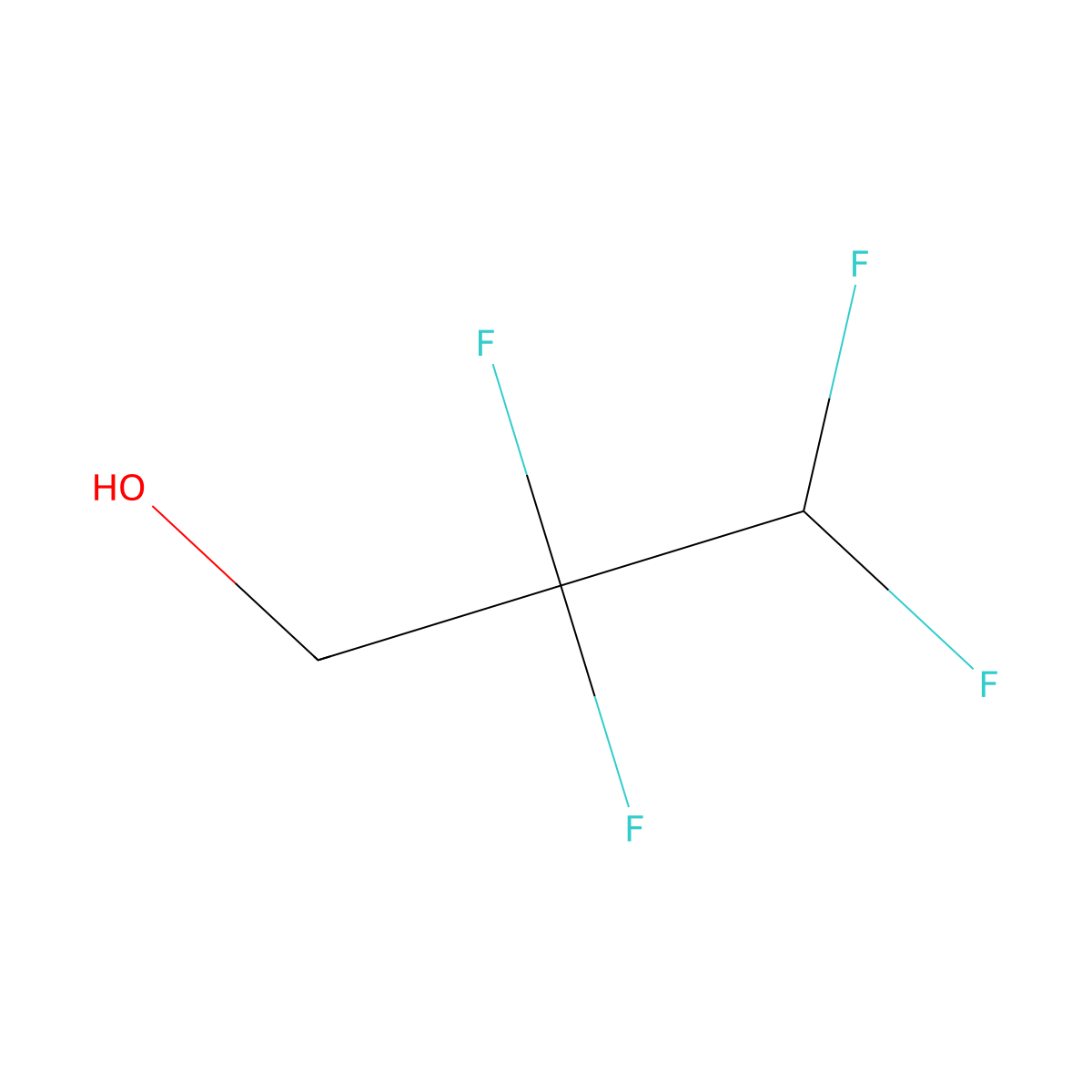 2,2,3,3-Tetrafluoro-1-propanol molecular structure, CAS 76-37-9