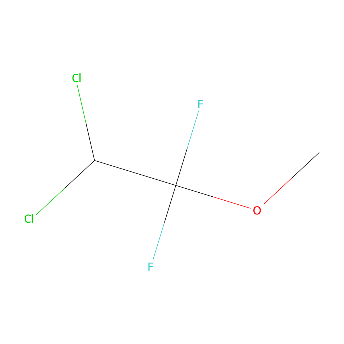 Methoxyflurane molecular structure, CAS 76-38-0