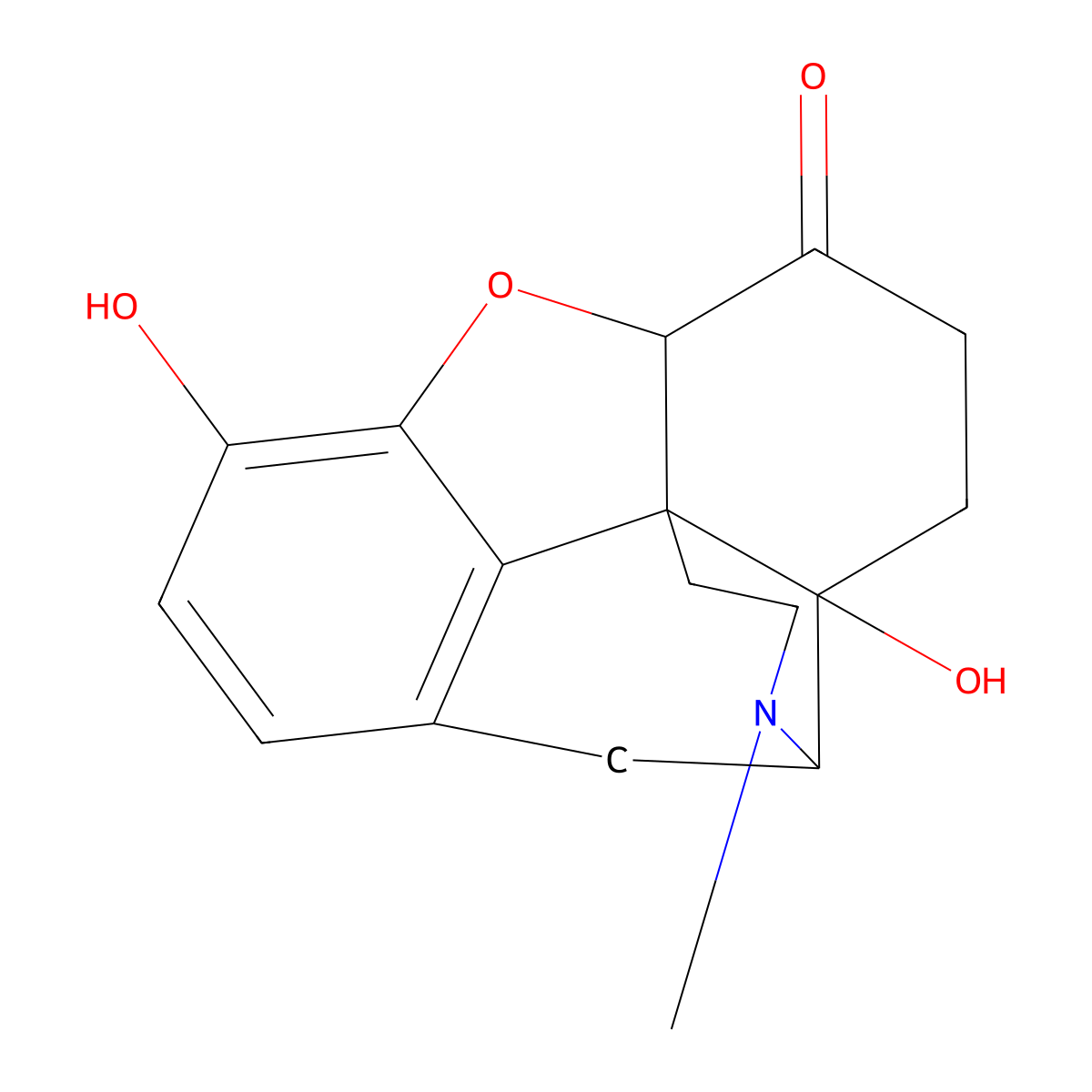 Oxymorphone molecular structure, CAS 76-41-5