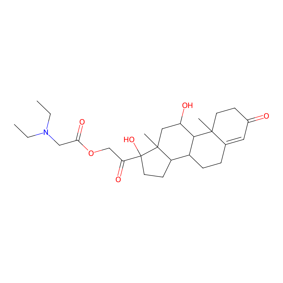 Hydrocortamate molecular structure, CAS 76-47-1