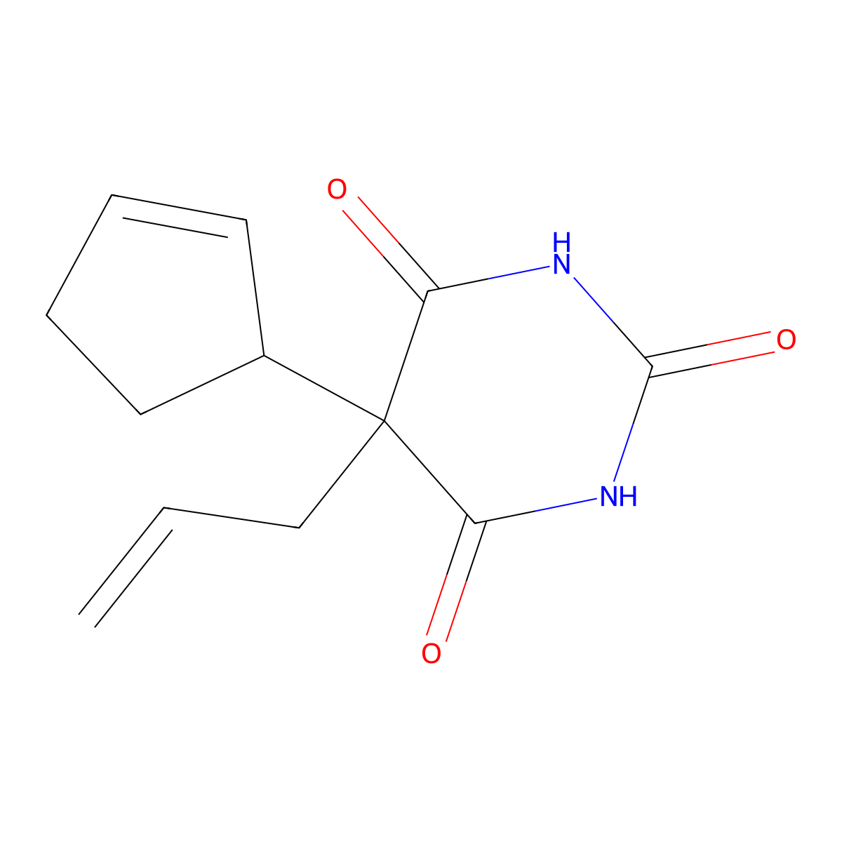 Cyclopentobarbital molecular structure, CAS 76-68-6