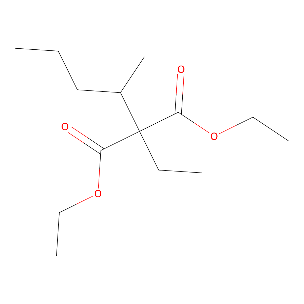 Diethyl ethyl(1-methylbutyl)malonate molecular structure, CAS 76-72-2
