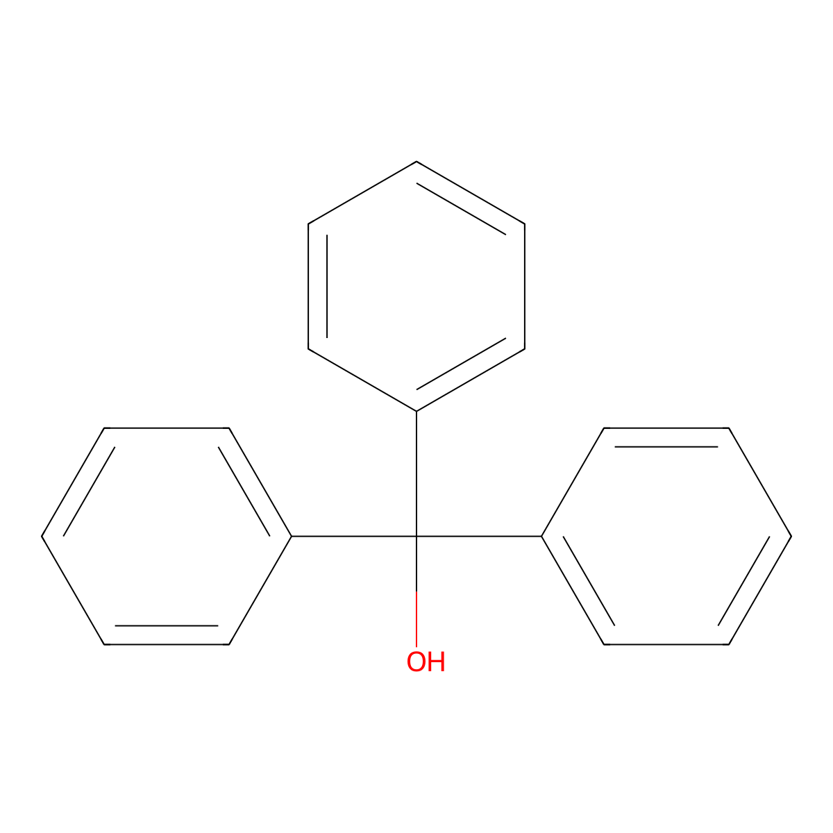 Triphenylcarbinol molecular structure, CAS 76-84-6