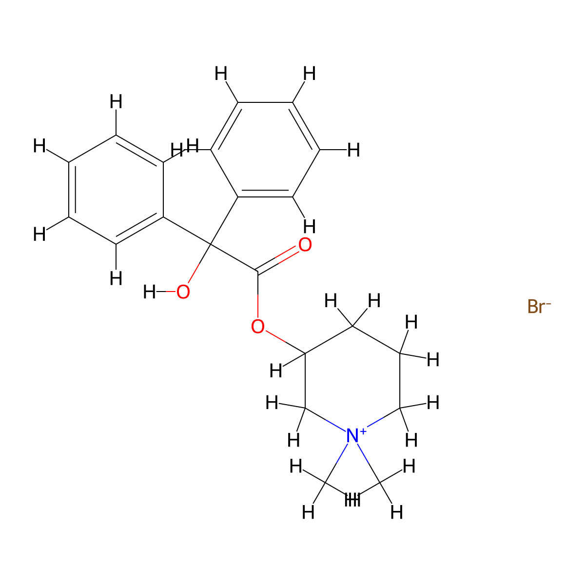 Mepenzolate Bromide molecular structure, CAS 76-90-4