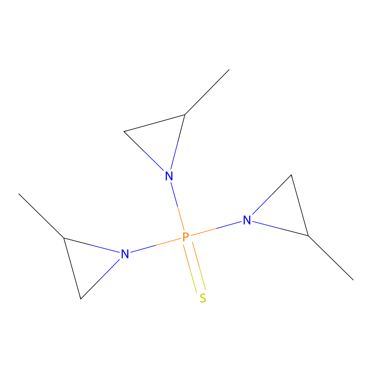 Methiotepa molecular structure, CAS 76-96-0